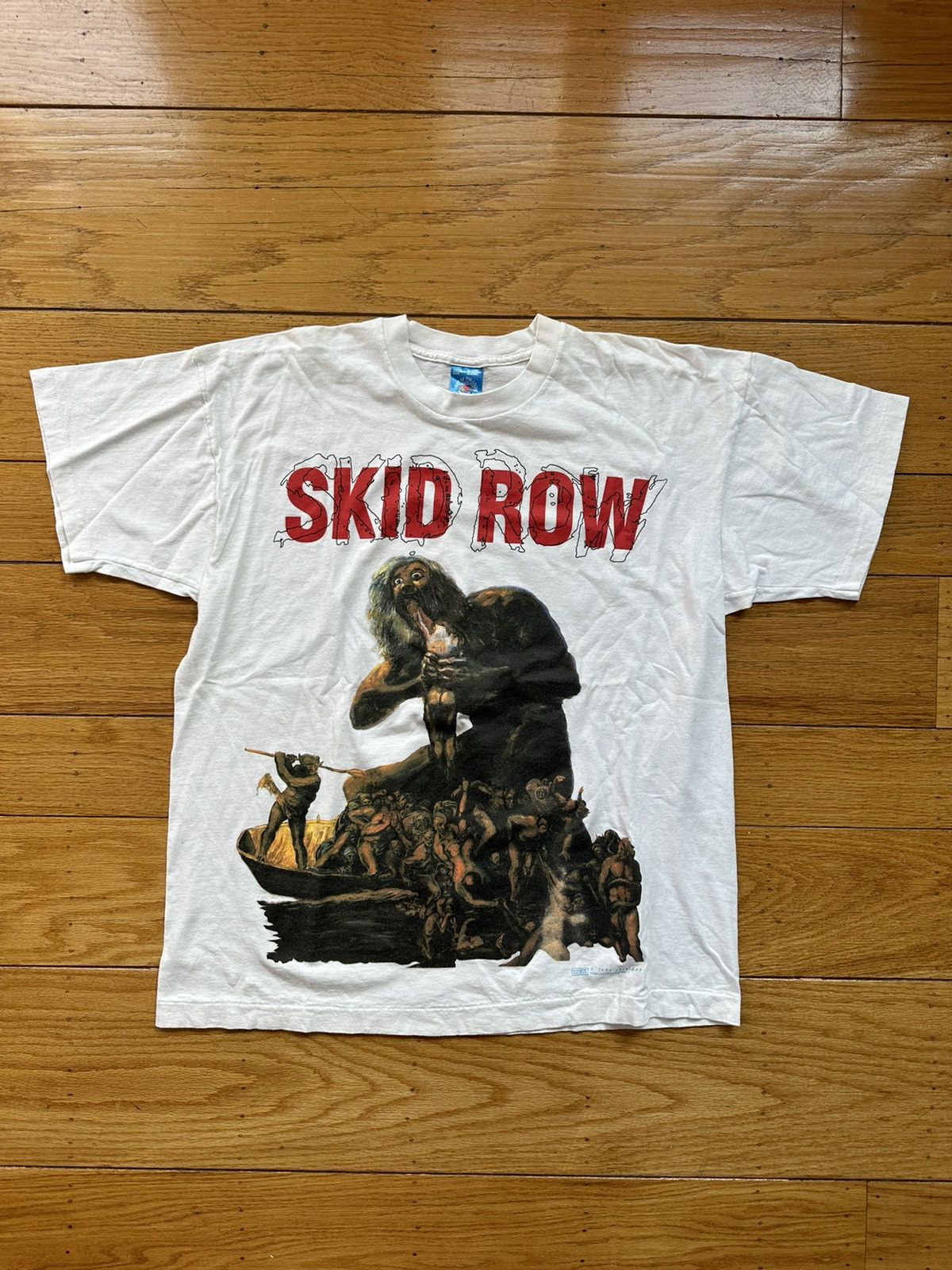 image of Band Tees x Vintage 1995 Skid Row Francisco Goya Band Tee in White, Men's (Size XL)