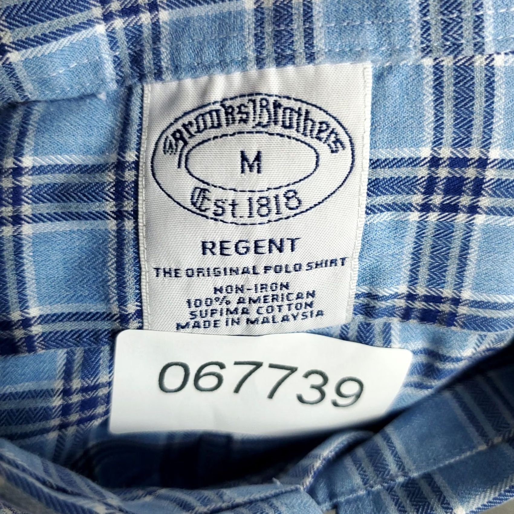 Brooks Brothers Brooks Brothers Shirt Mens Medium Blue Plaid Regent Button Up Long Sleeve Regular Fit Button-Down Collar Size US M / EU 48-50 / 2 - 7 Thumbnail