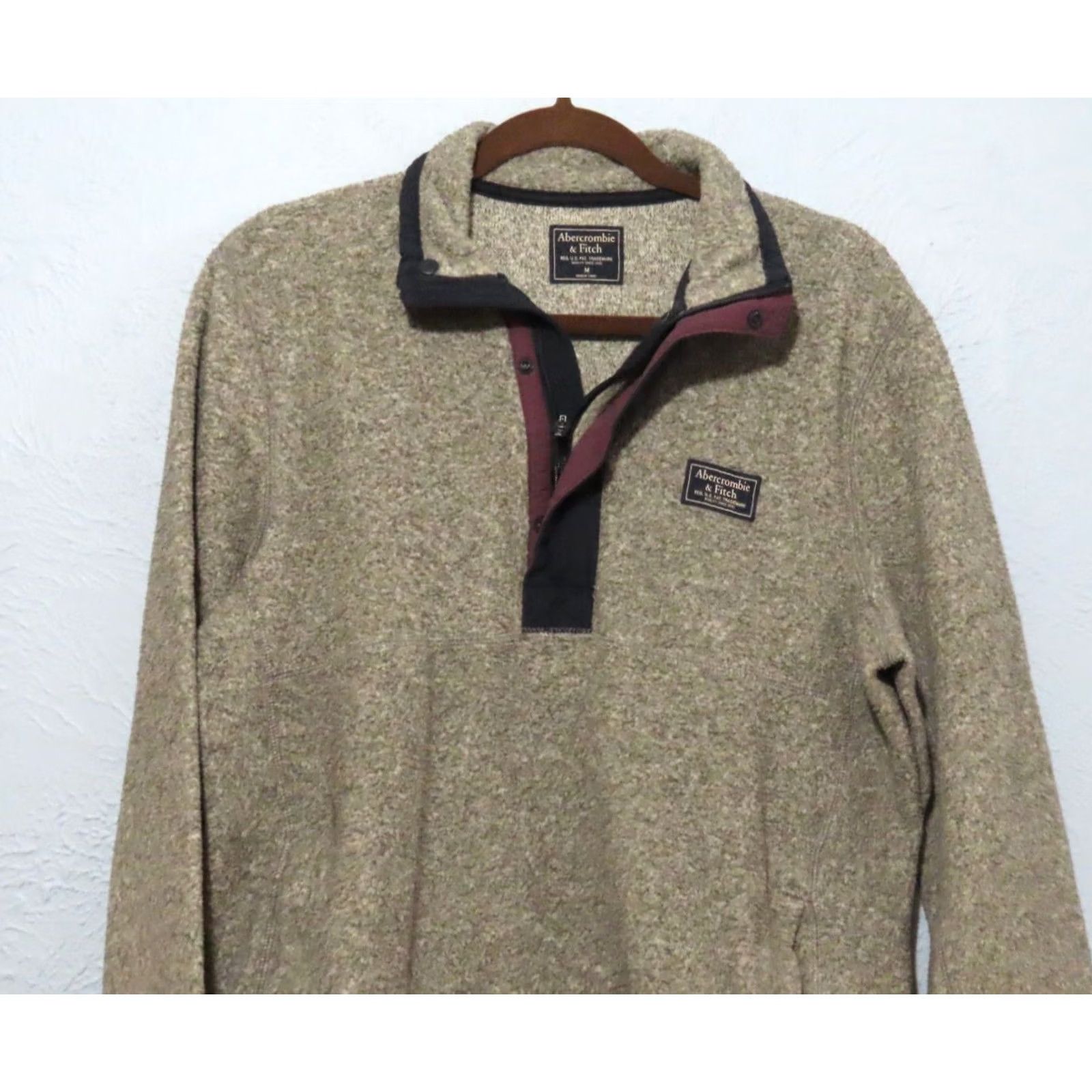 Abercrombie & Fitch VINTAGE Abercrombie & Fitch 1/4 Zip Pullover Sweatshirt Men M Gray Fleece Athletic Long Sleeve Casual Seasonal Classi c Size US M / EU 48-50 / 2 - 3 Thumbnail