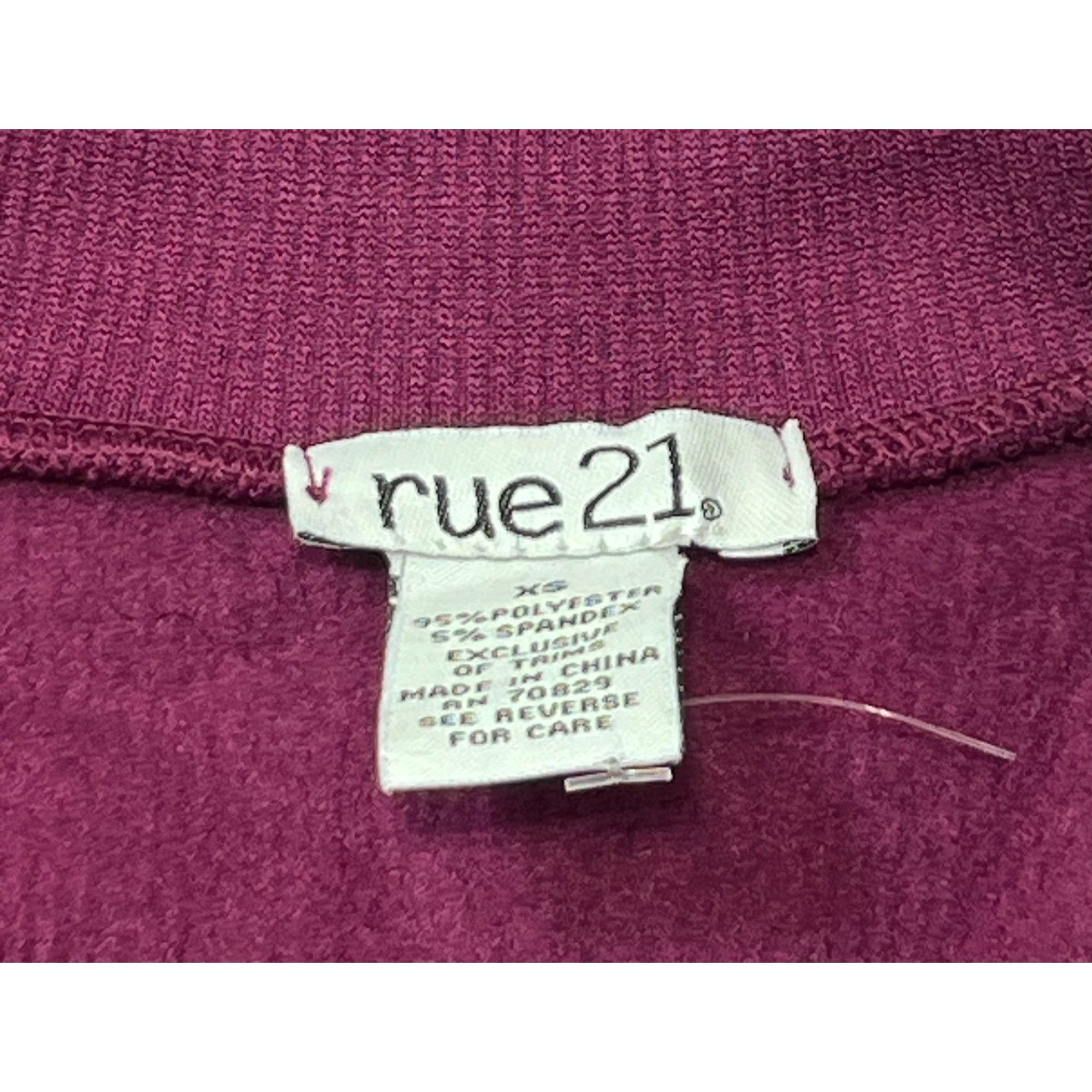 rue21 Rue 21 - Women's 1/2 Zip Long Sleeve Shirt - Purple - Extra Size XS / US 0-2 / IT 36-38 - 9 Thumbnail