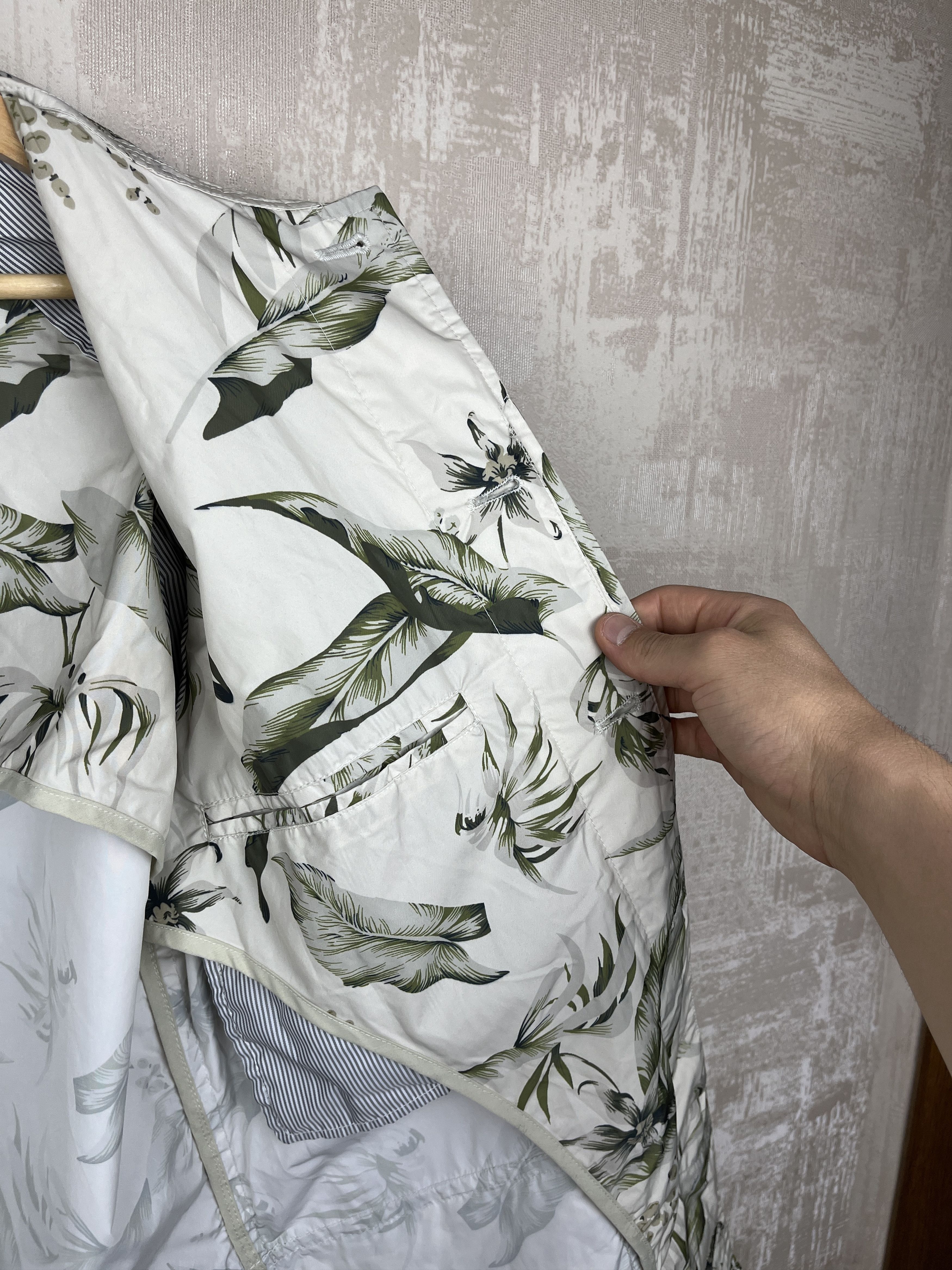 Scotch & Soda SCOTCH & SODA Tropic Pattern Lightweight Long Jacket Size US L / EU 52-54 / 3 - 11 Thumbnail