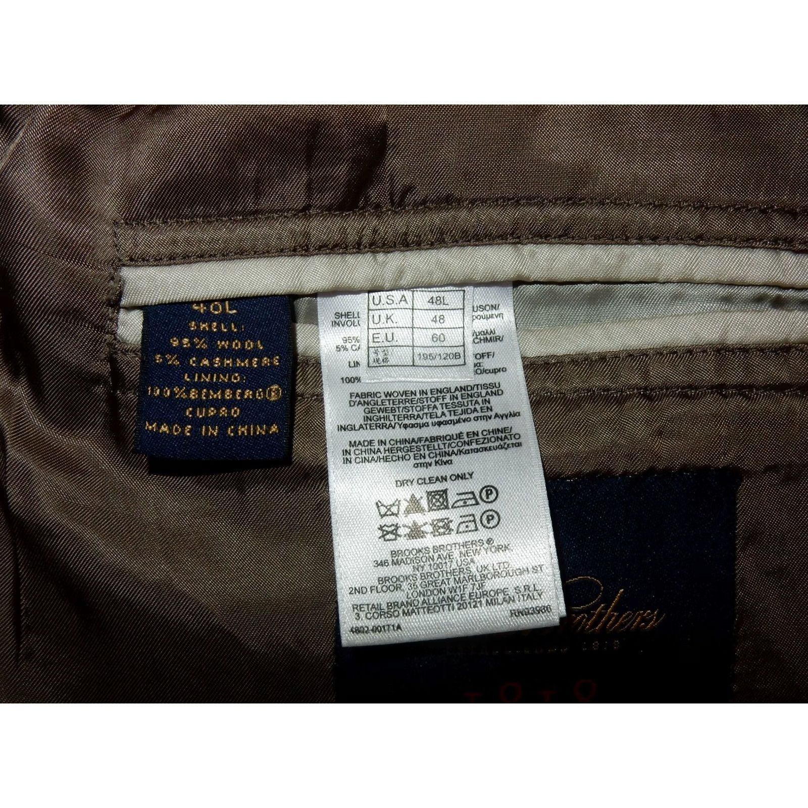 Brooks Brothers Brooks Brothers Blazer Jacket Sport Coat 40L Brown Men's Blazer Madison Size 40R - 6 Thumbnail