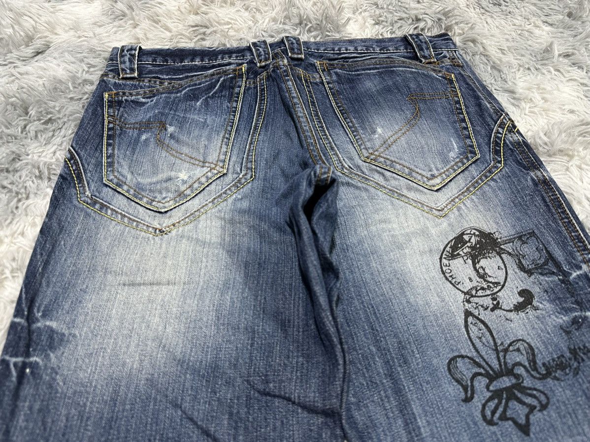 semanticdesign 🔥Ss09 Semantic Design Poem Skull Cross Flared Denim Size US 32 / EU 48 - 13 Thumbnail