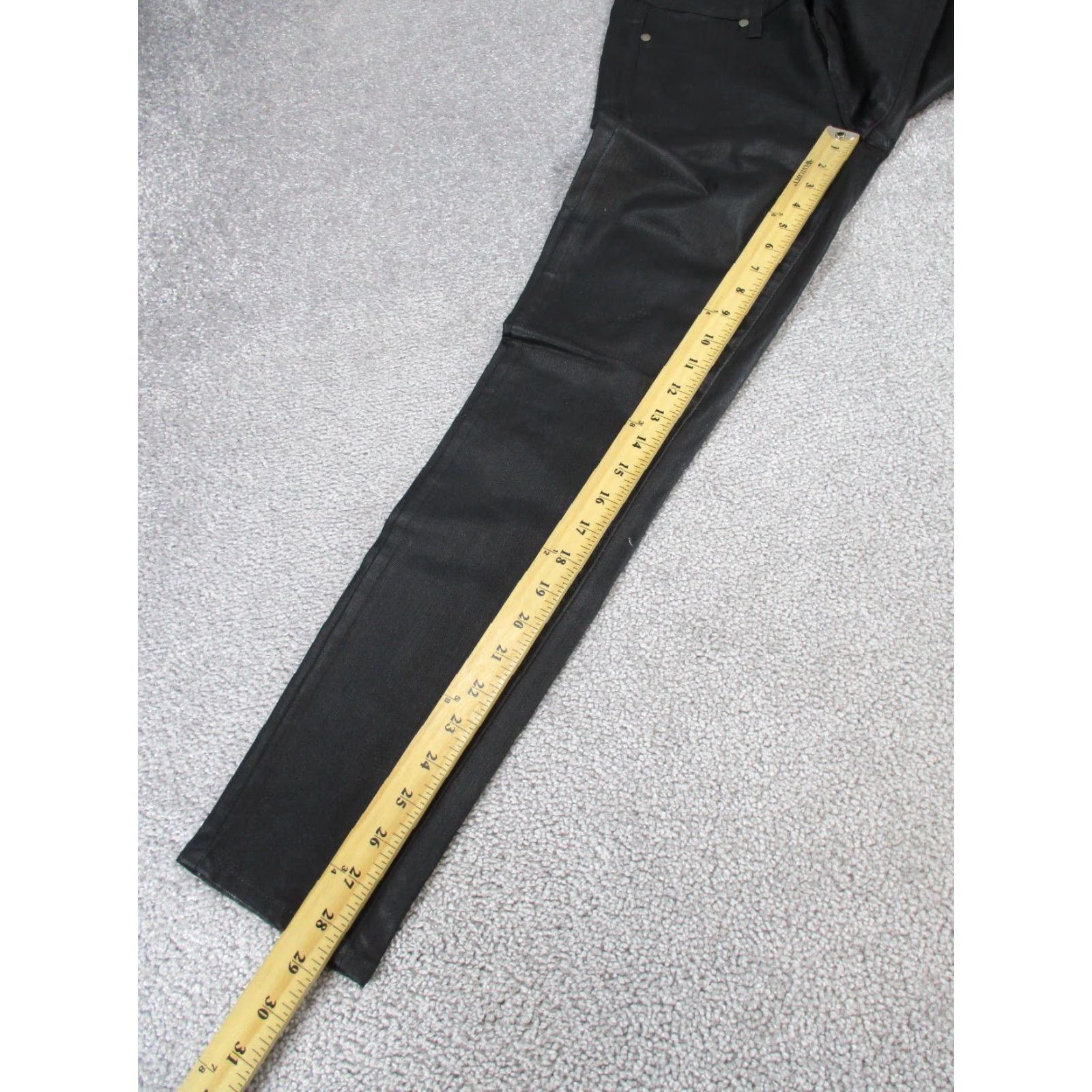 Paige VINTAGE Paige Women’s Skinny Jeans Ankle Black Coated Denim 26 Womens Size 26" / US 2 / IT 38 - 5 Thumbnail