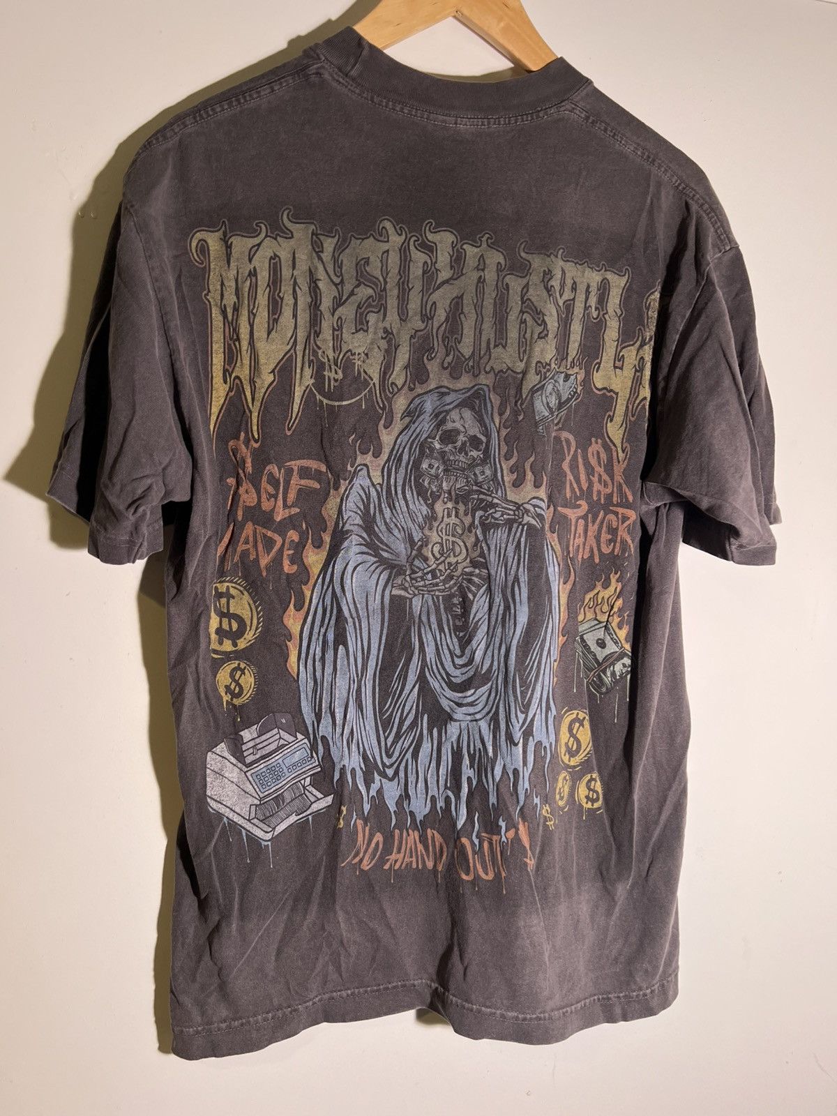 Vintage Money Hustle Grim Reaper Goth Streetwear Retro Indie T Shirt Size US M / EU 48-50 / 2 - 1 Thumbnail
