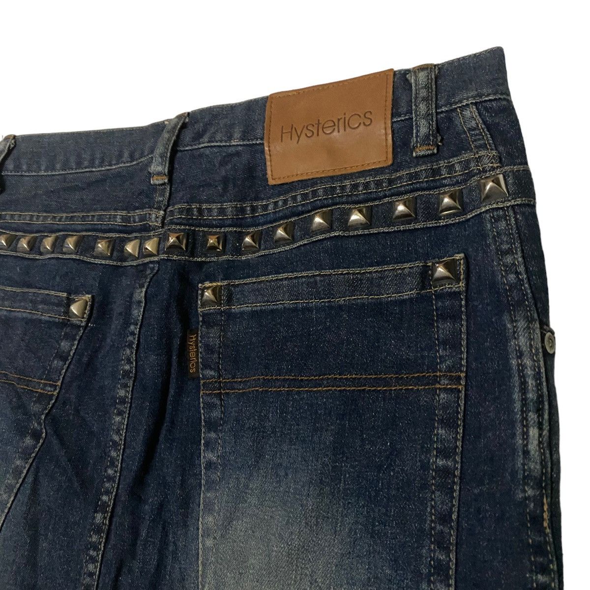 Hysteric Glamour Vtg Hysterics by Hysteric Glamour Punk Studded Denim Skirt Size 32" / US 10 / IT 46 - 5 Thumbnail