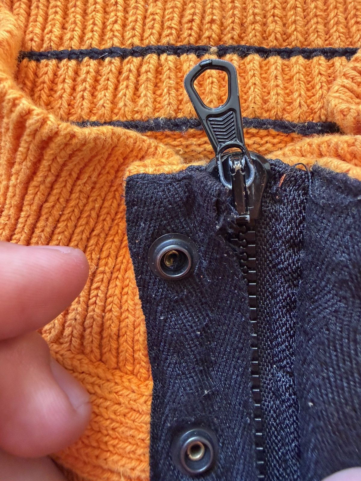 Massimo Osti Stone Island High Neck Knit Orange Re-issued Size US L / EU 52-54 / 3 - 6 Thumbnail