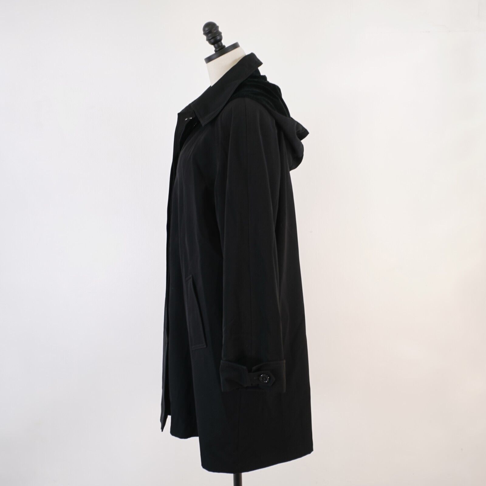 J Ferrar Jacqueline Ferrar Large Black Detachable Hood Polyester Blen Size L / US 10 / IT 46 - 7 Thumbnail