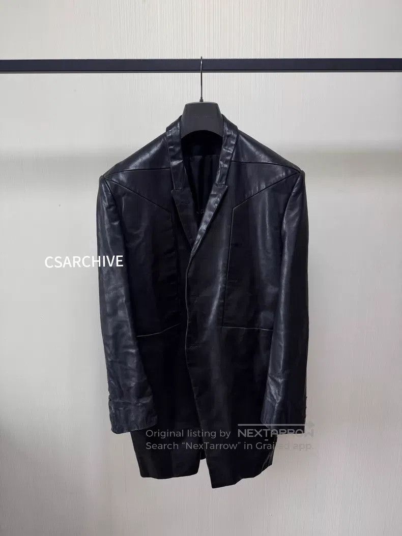 Rick Owens Rick Owens IT 48 22FW waxed leather Tatlin jacket| Size US M / EU 48-50 / 2 - 1 Thumbnail