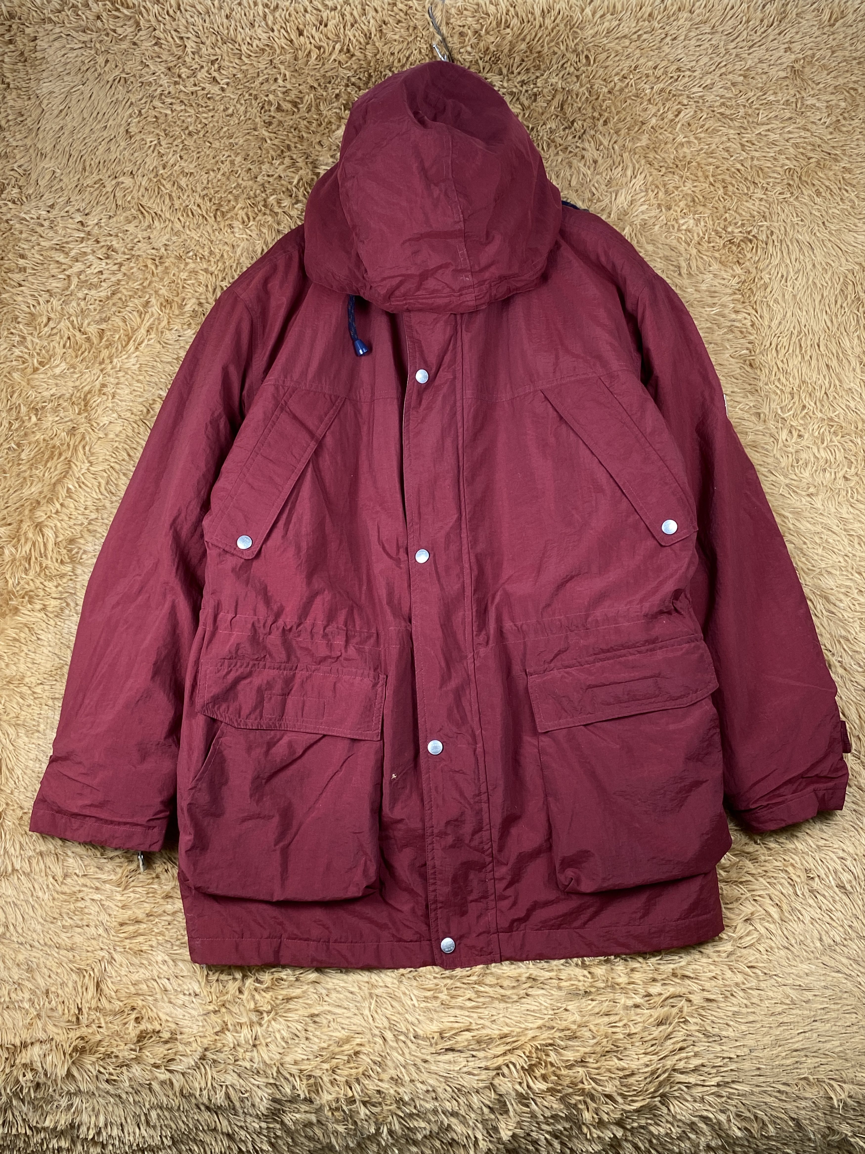 image of Vintage Zippo Hoodie Flannel Lining Jacket in Maroon, Men's (Size Large)