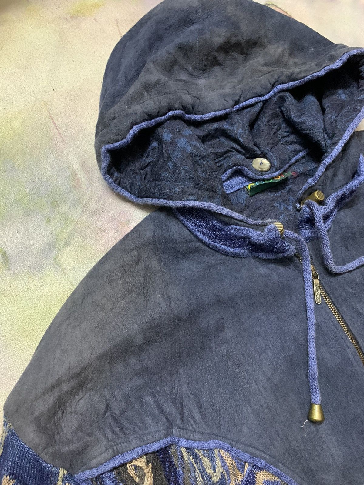 Coogi Vintage COOGI Wool Knitted Leather Oversized Size US L / EU 52-54 / 3 - 9 Thumbnail