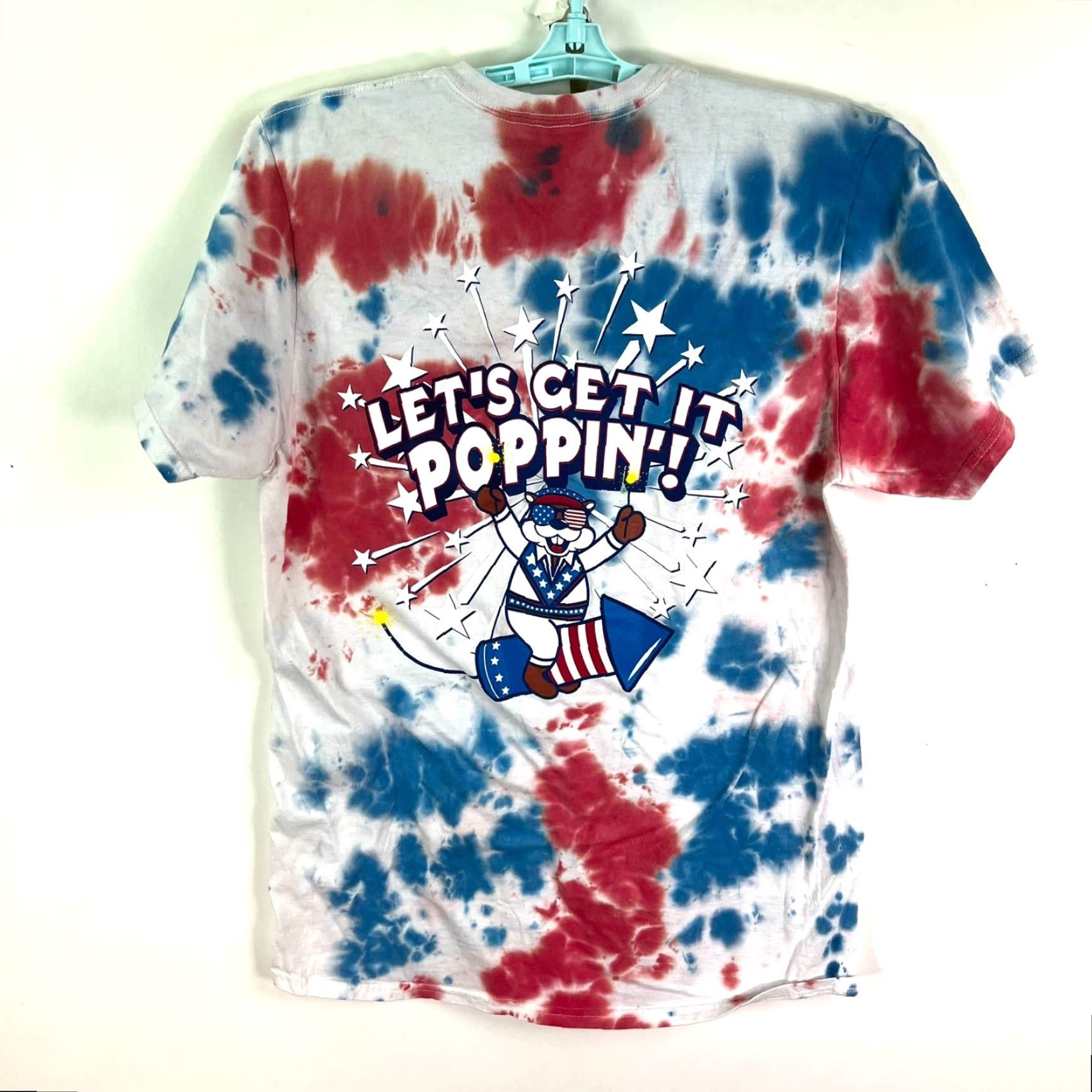 Vintage Buc-ees Shirt Women Red/White/Blue Tie Dye Crew Neck Short Sleeve XL USA Womens Size XL / US 12-14 / IT 48-50 - 6 Thumbnail