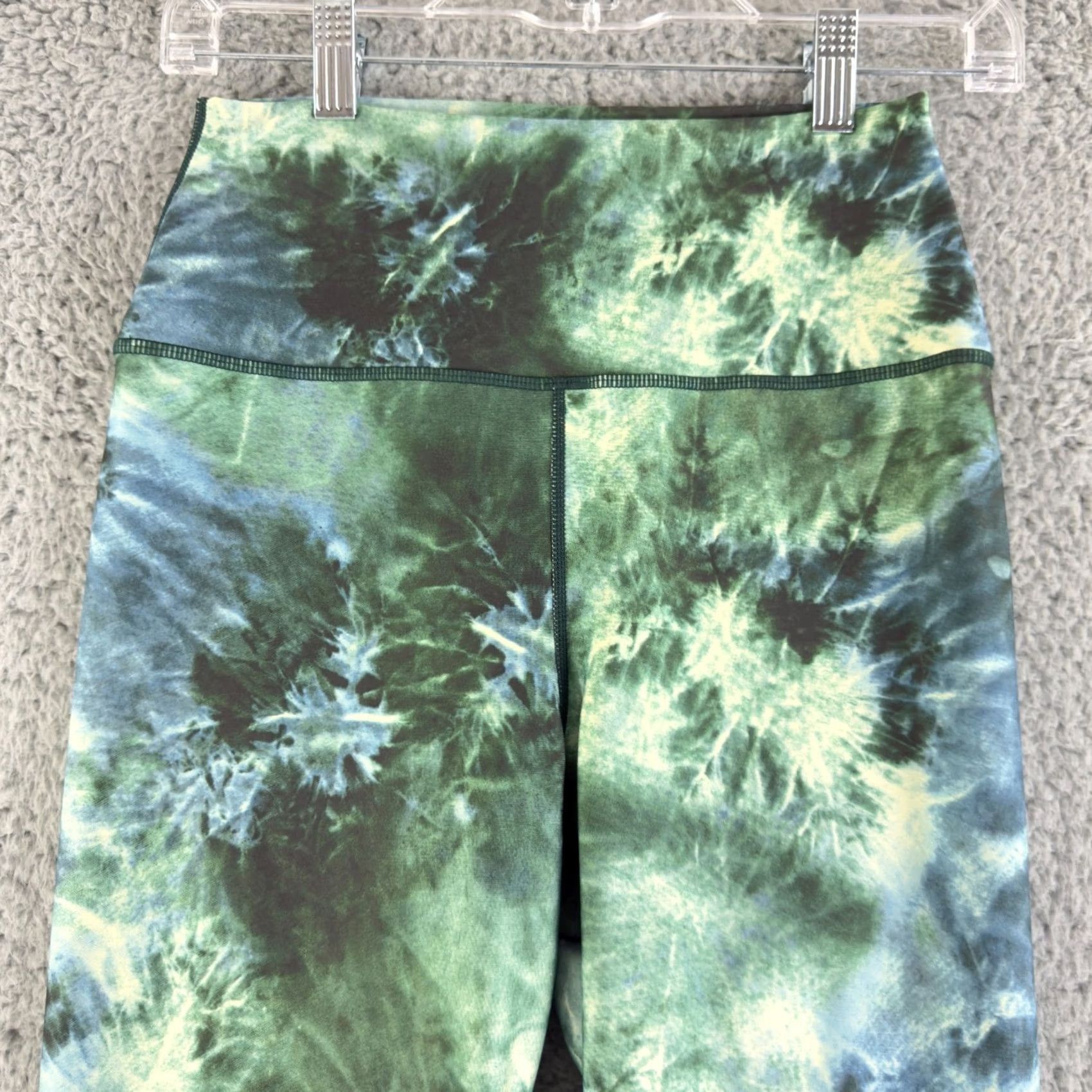 Carbon Carbon38 Womens Medium Green Tie Dye High Rise 7/8 Leggings Workout Yoga Size 32" / US 10 / IT 46 - 2 Thumbnail