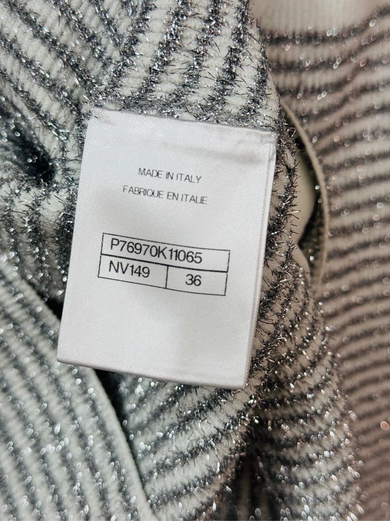 Chanel Chanel Silver knitwear jacket 2504-Nextarrow Size XS / US 0-2 / IT 36-38 - 5 Thumbnail