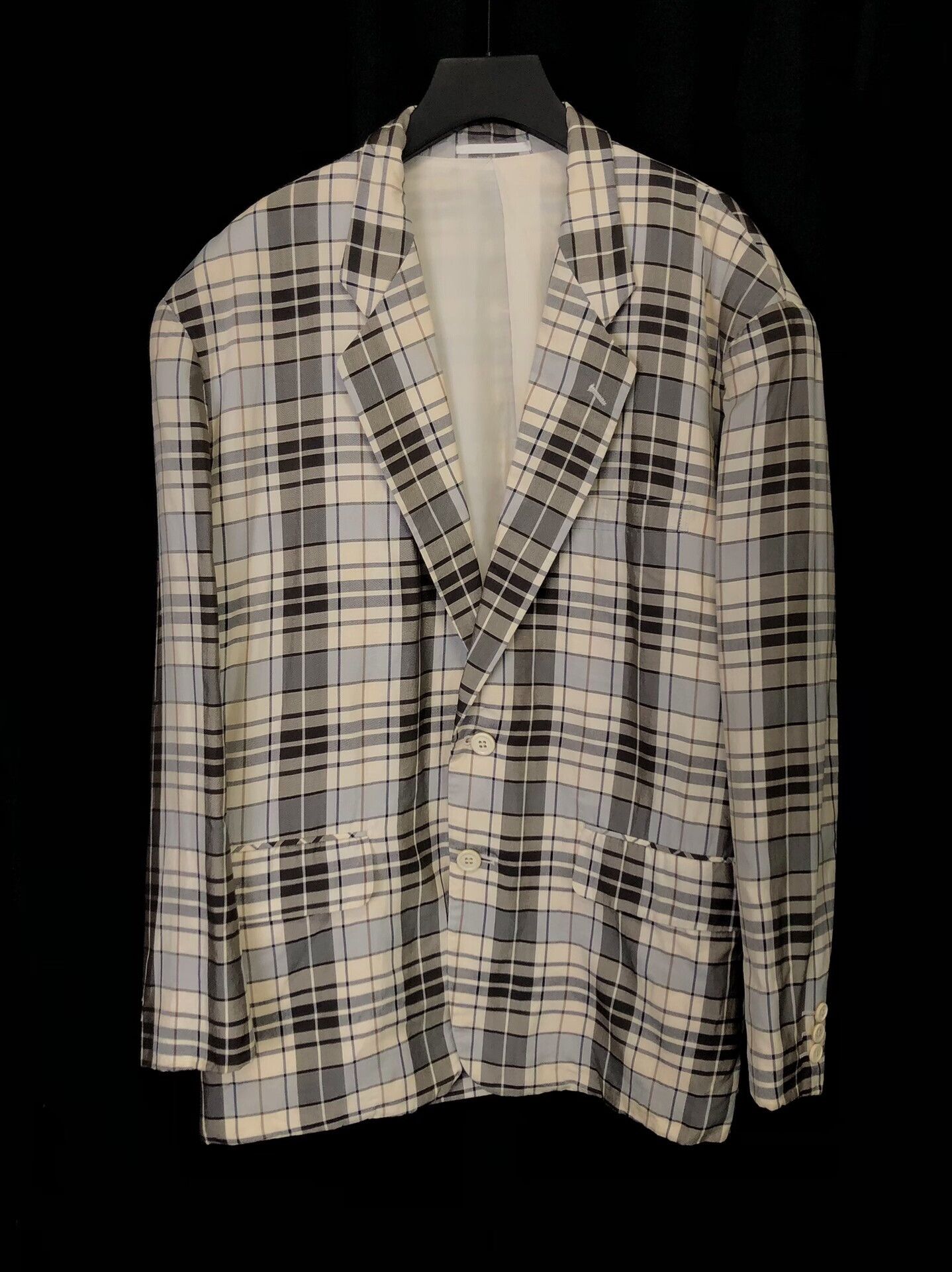 Comme des Garcons comme des garcons plaid silk jacket Size US M / EU 48-50 / 2 - 1 Thumbnail