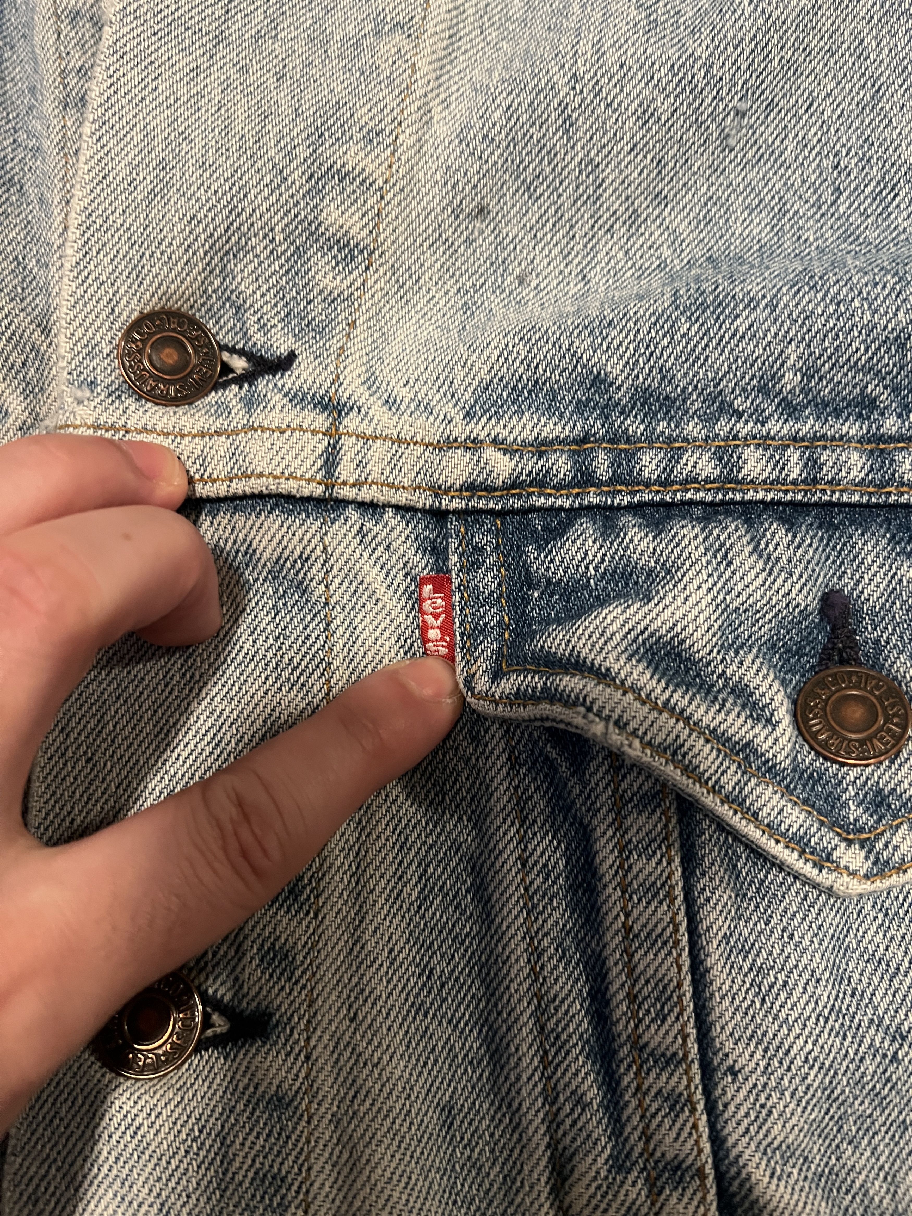 Levi's Vintage 90's Levis Washed Blue Denim Jacket Size US S / EU 44-46 / 1 - 4 Thumbnail