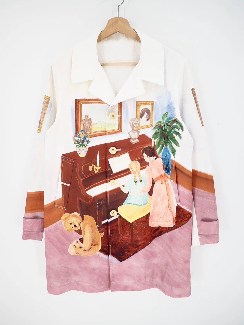 Undercover undercover FW17 White oil painting windbreaker coat 2502-Ne Size US M / EU 48-50 / 2 - 1 Thumbnail