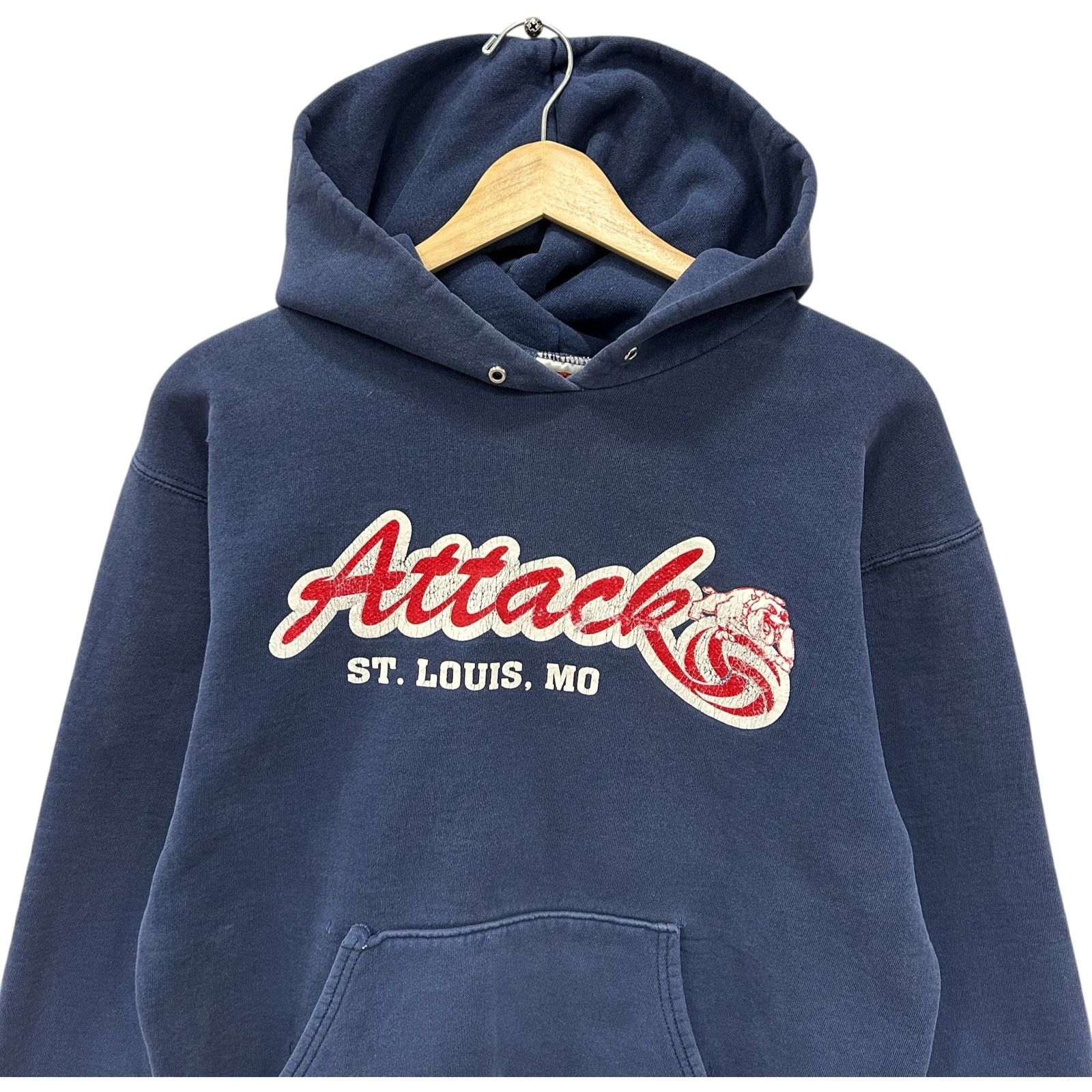 Fruit Of The Loom Vintage St. Louis, MO "Attack" Volleyball Hoodie Large Size US L / EU 52-54 / 3 - 2 Thumbnail