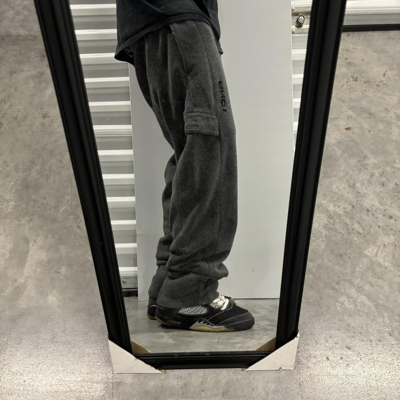 Japanese Brand × Vintage Crazy Vintage Y2K/2000s Dark Grey Skater Cargo Essential Sweatpants! Size US 32 / EU 48 - 2 Thumbnail