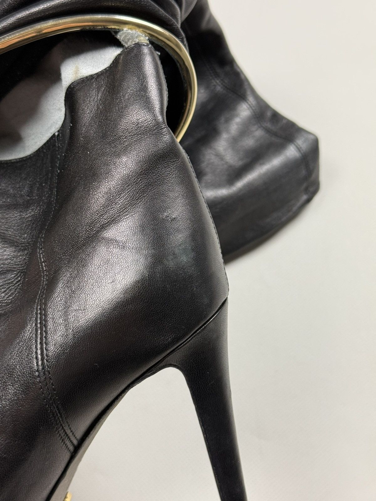 Sergio Rossi Sergio Rossi Ladies Leather Over The Knee Heeled Boots Size US 8.5 / IT 38.5 - 20 Thumbnail