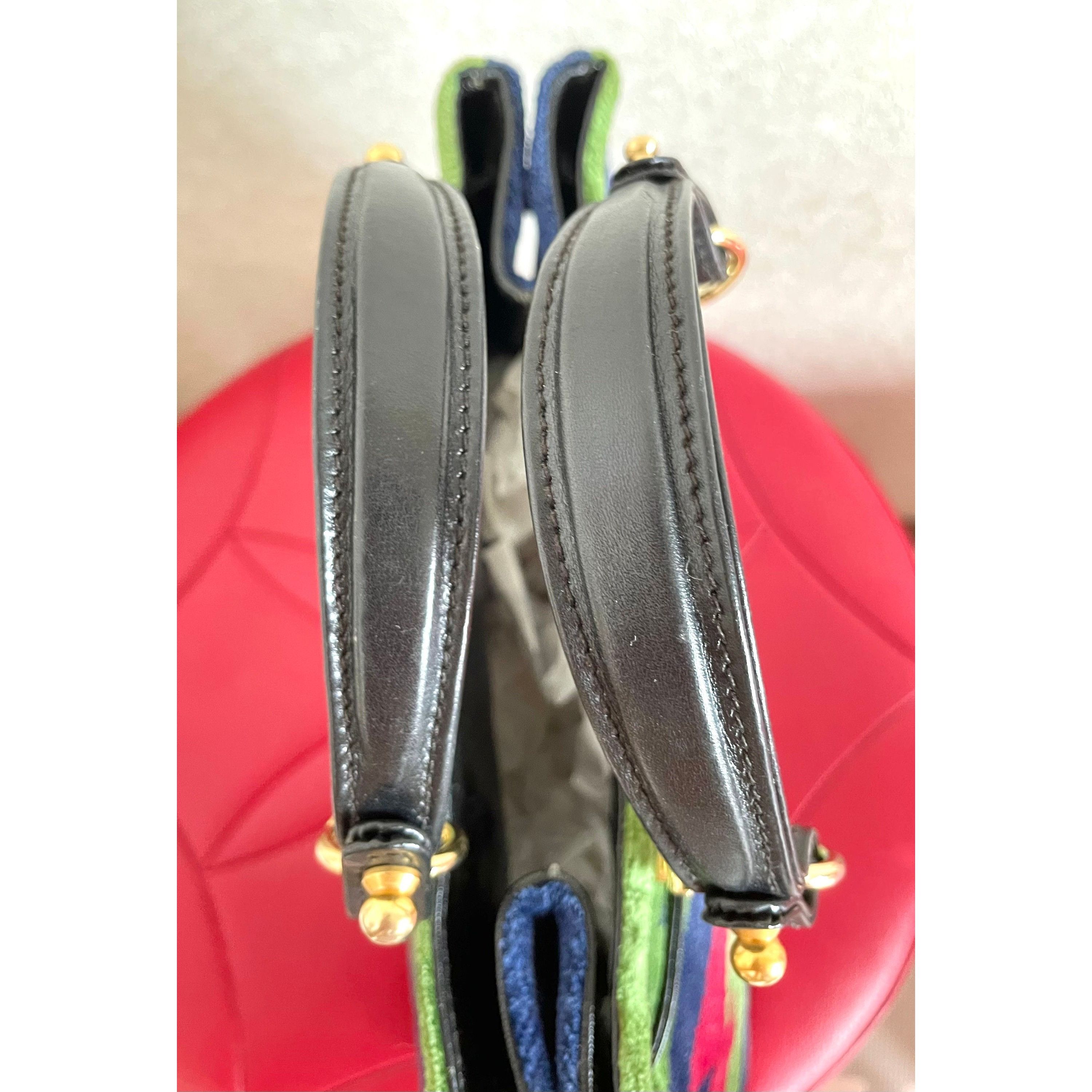 Roberta di Camerino Vintage Roberta di Camerino handbag, navy, green, and red Size ONE SIZE - 7 Thumbnail