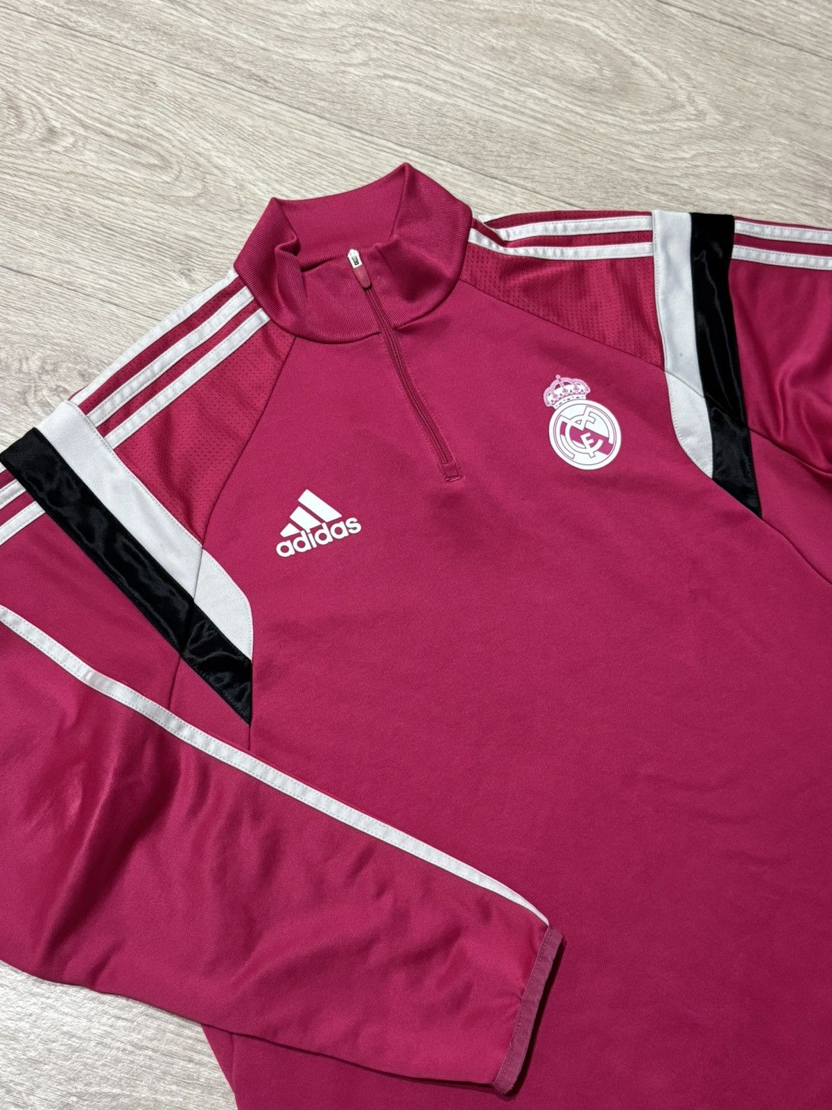 Adidas 🔷Adidas Real Madrid 2014/15 Soccer 1/4 Zip Sweatshirt🔷 Size US L / EU 52-54 / 3 - 3 Thumbnail
