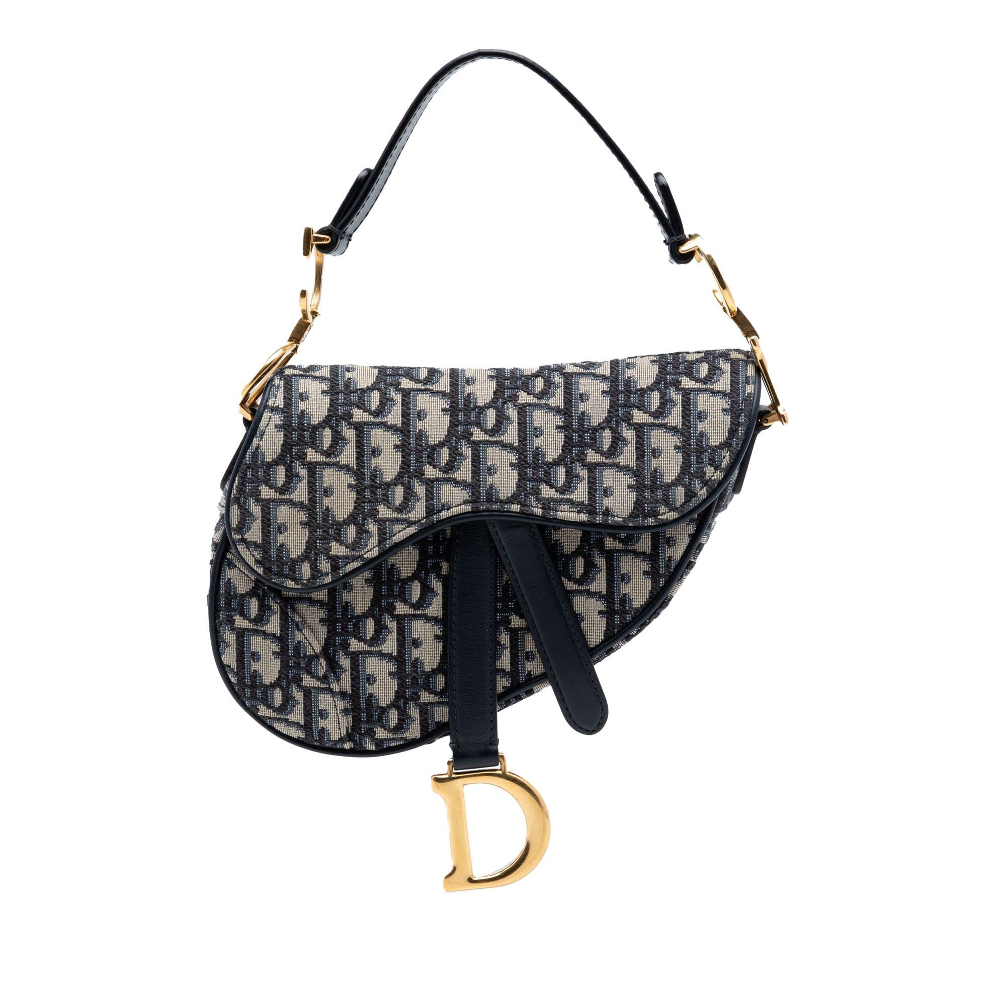 Dior Mini Oblique Canvas Saddle Bag Size ONE SIZE - 1 Thumbnail