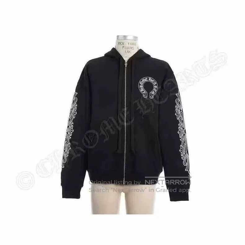 Chrome Hearts CHROME HEARTS Size L Black vine flower arm zipper hoodie Size US L / EU 52-54 / 3 - 1 Thumbnail