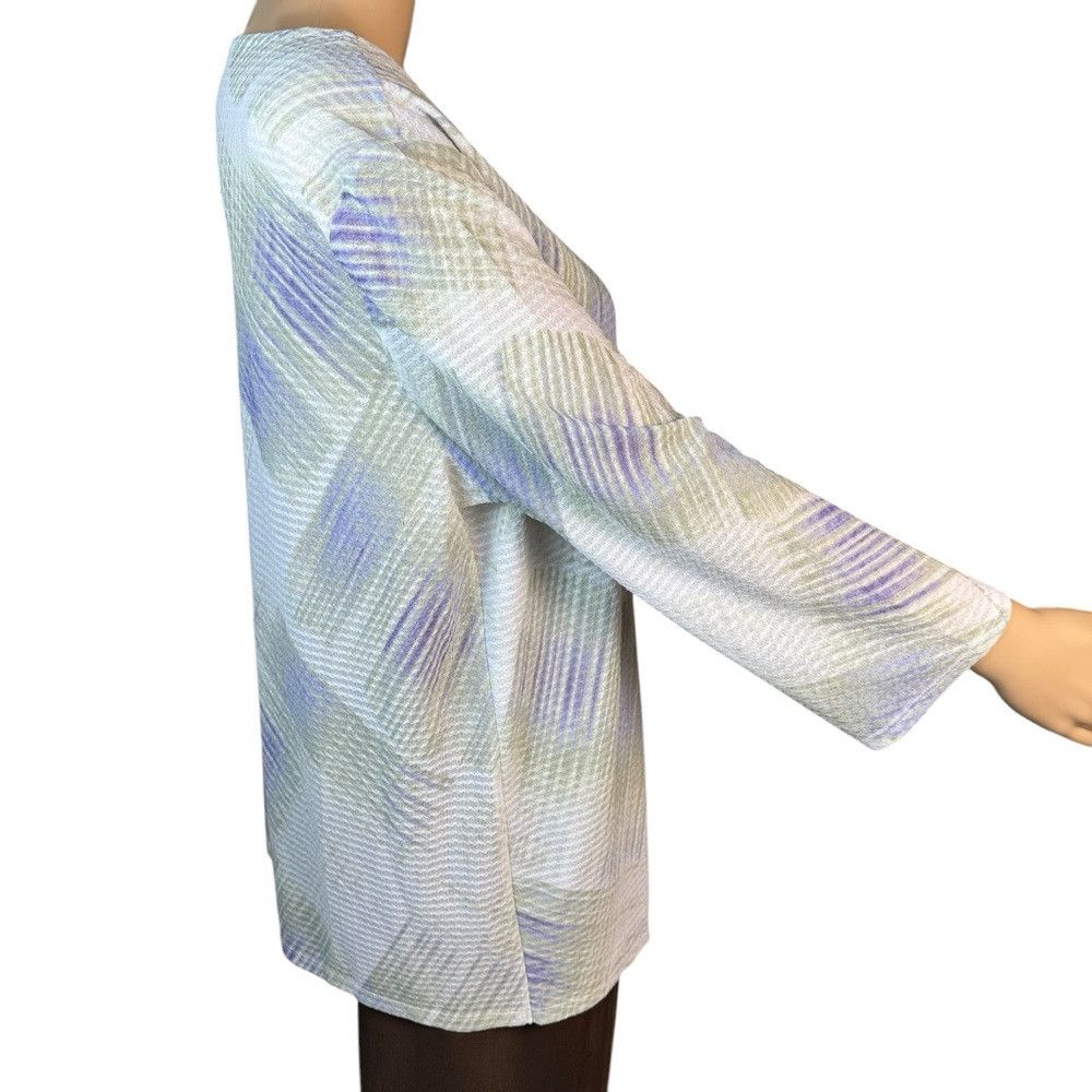 Chicos Chico's Easywear Watercolor Brush 3/4 Sleeve Tunic Size 2 U Size L / US 10 / IT 46 - 3 Thumbnail