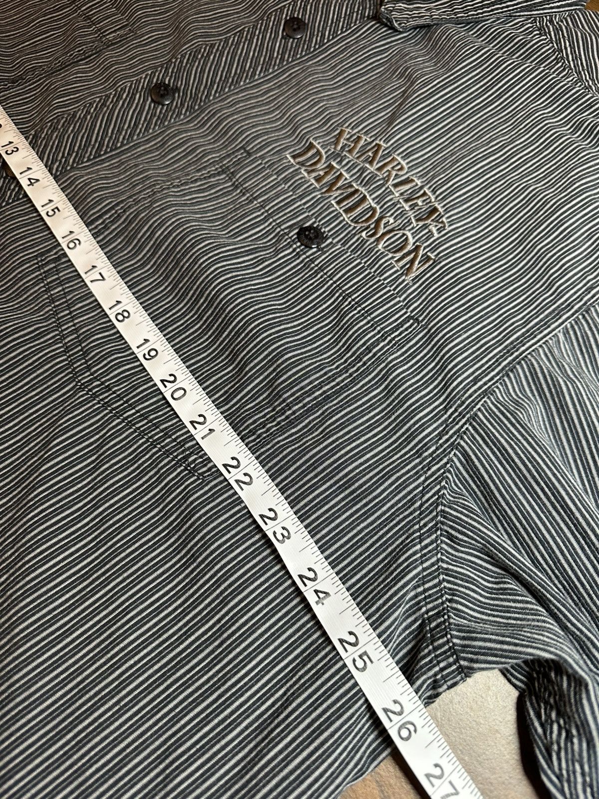 4GSELLER VTG Harley Davidson Pinstripe Button Shirt Size US XXL / EU 58 / 5 - 8 Thumbnail