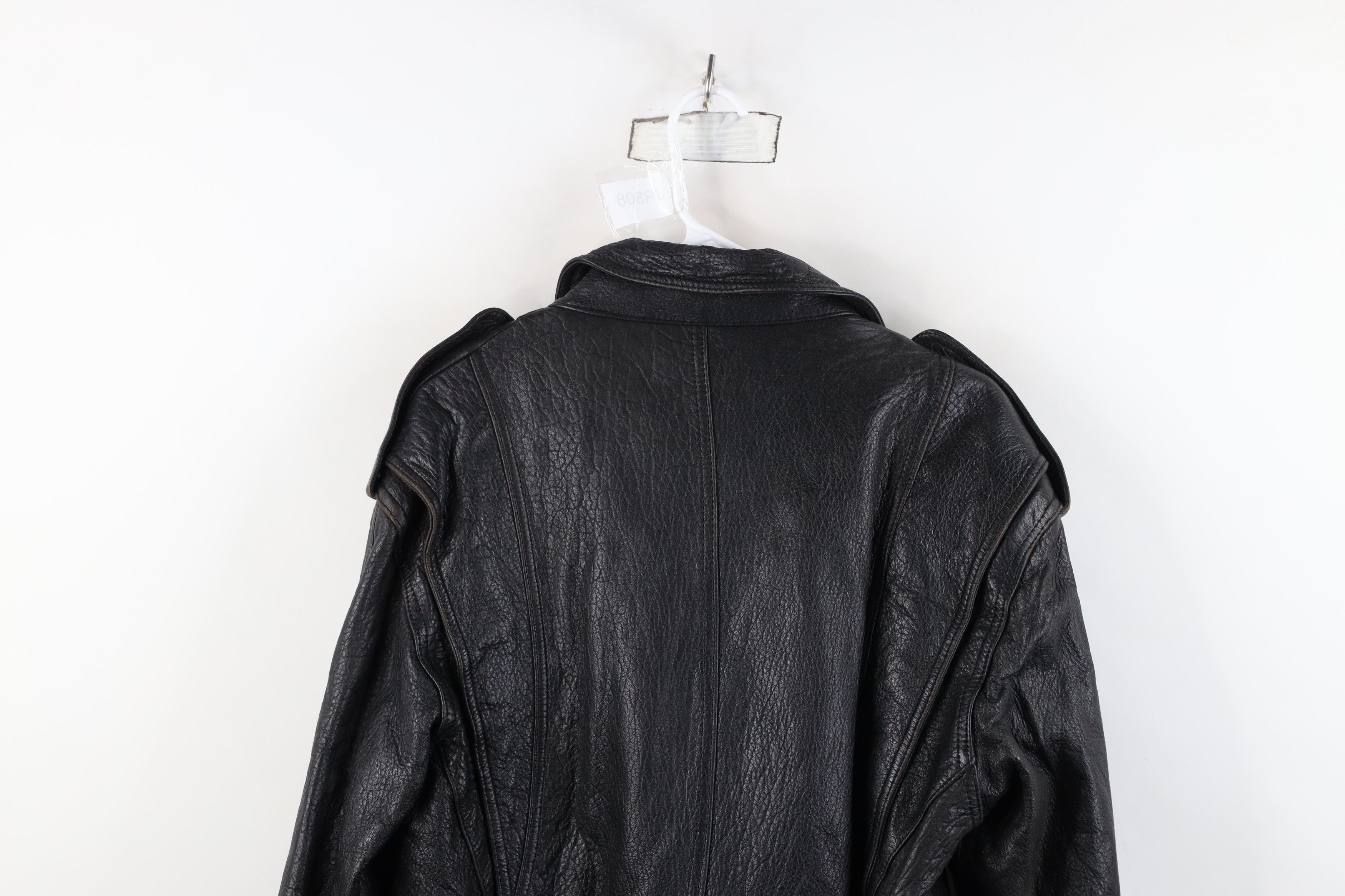 Vintage Vintage 80s 90s Streetwear Belted Leather Trench Coat Jacket Size US XL / EU 56 / 4 - 14 Thumbnail