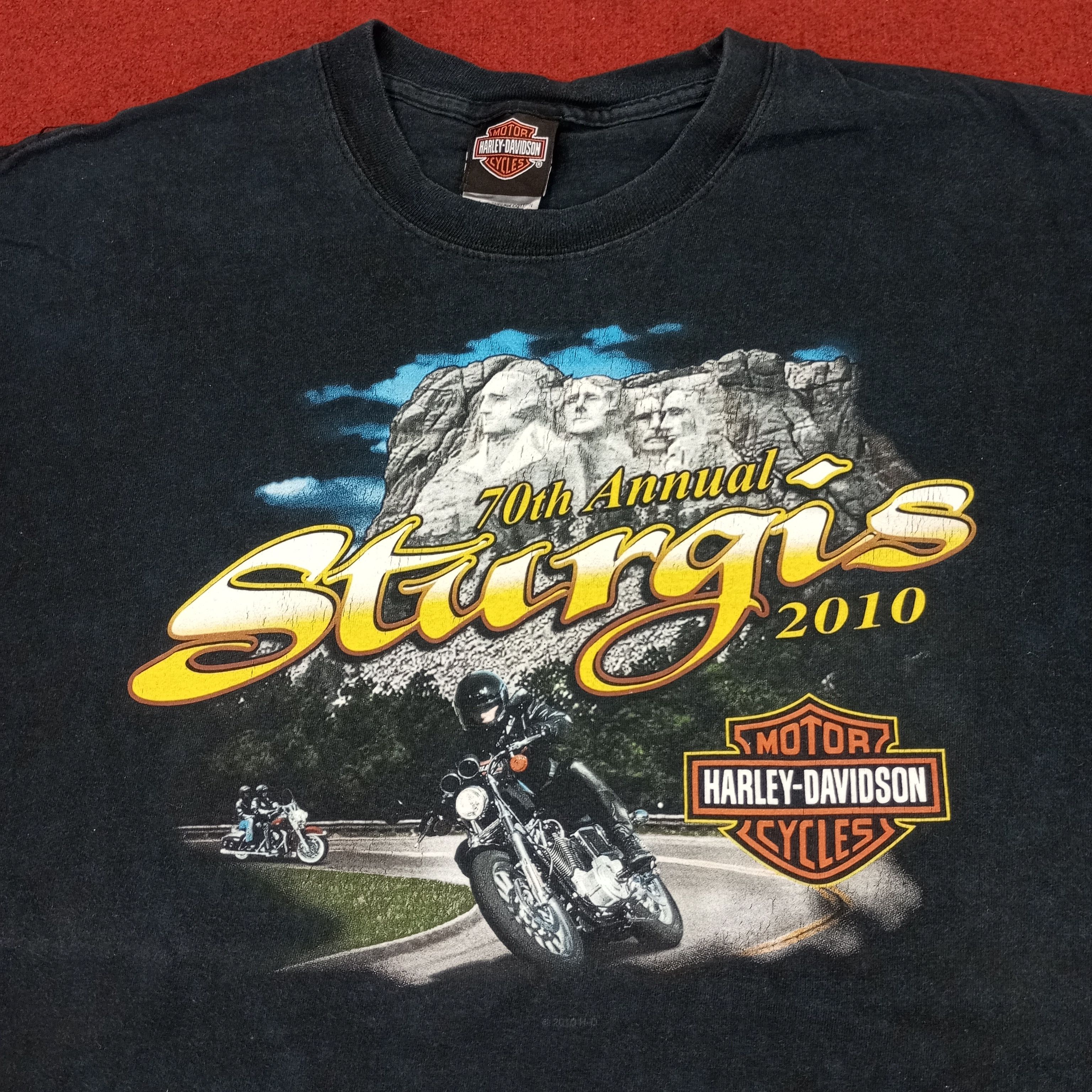 Harley Davidson × Vintage Harley Davidson Motorcycle Streetwear Style Vintage Tshirt Size US XL / EU 56 / 4 - 2 Thumbnail