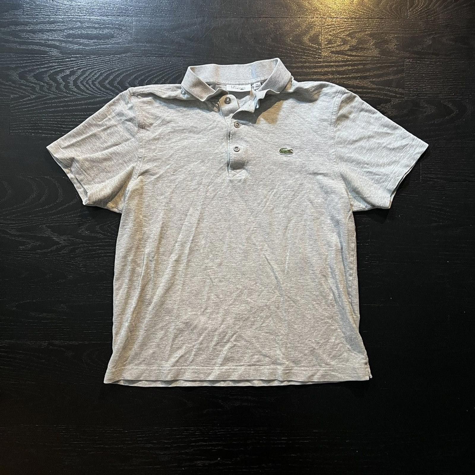 Lacoste × Vintage Grey Lacoste Cotton Polo Size US M / EU 48-50 / 2 - 1 Thumbnail