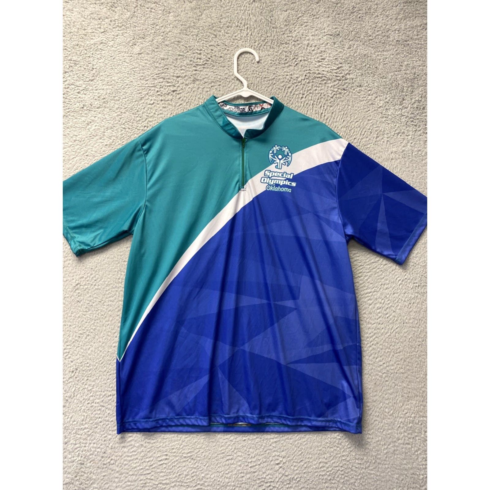 Vintage Okympic Oklahoma Shirt Jersey Mens XL Blue Green Sports /115-2 Size US XL / EU 56 / 4 - 2 Thumbnail