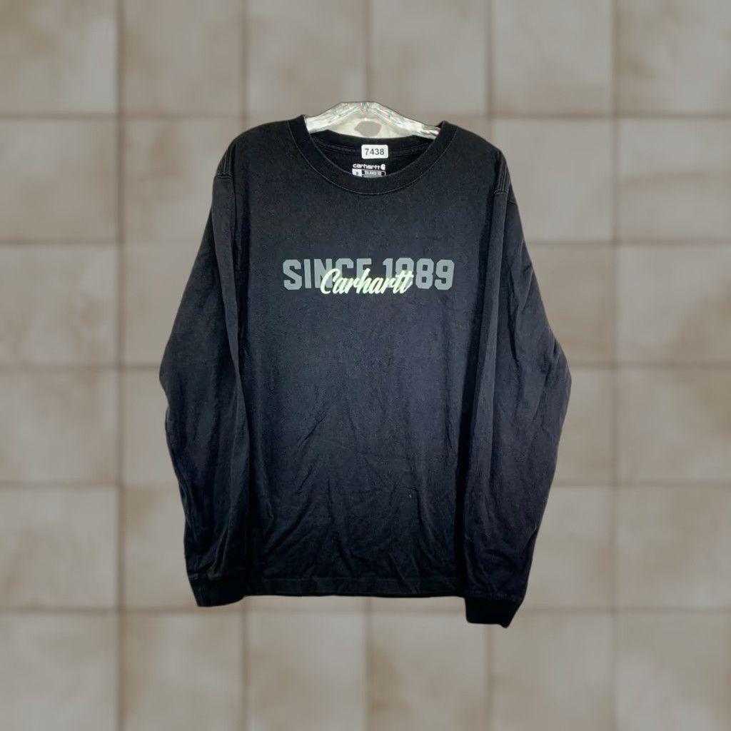 Carhartt Vintage Carhartt Men’s Graphic T-Shirt Long Sleeve Relaxed Fit All Cotton Black 2020s Outdoor Size US M / EU 48-50 / 2 - 1 Thumbnail