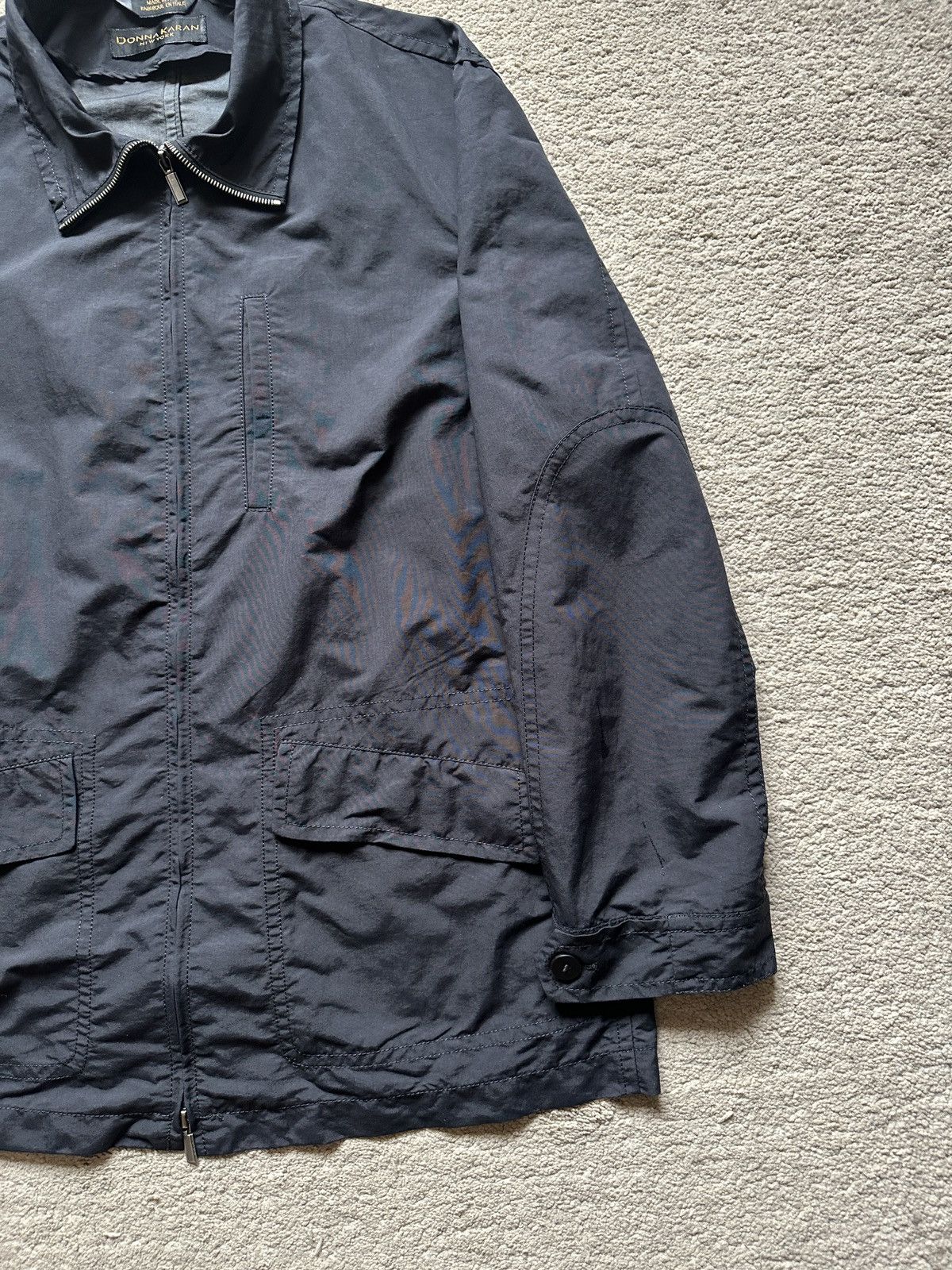 Donna Karan 1990s Donna Karan Oversized Resin Coating Nylon Jacket Size US XL / EU 56 / 4 - 2 Thumbnail