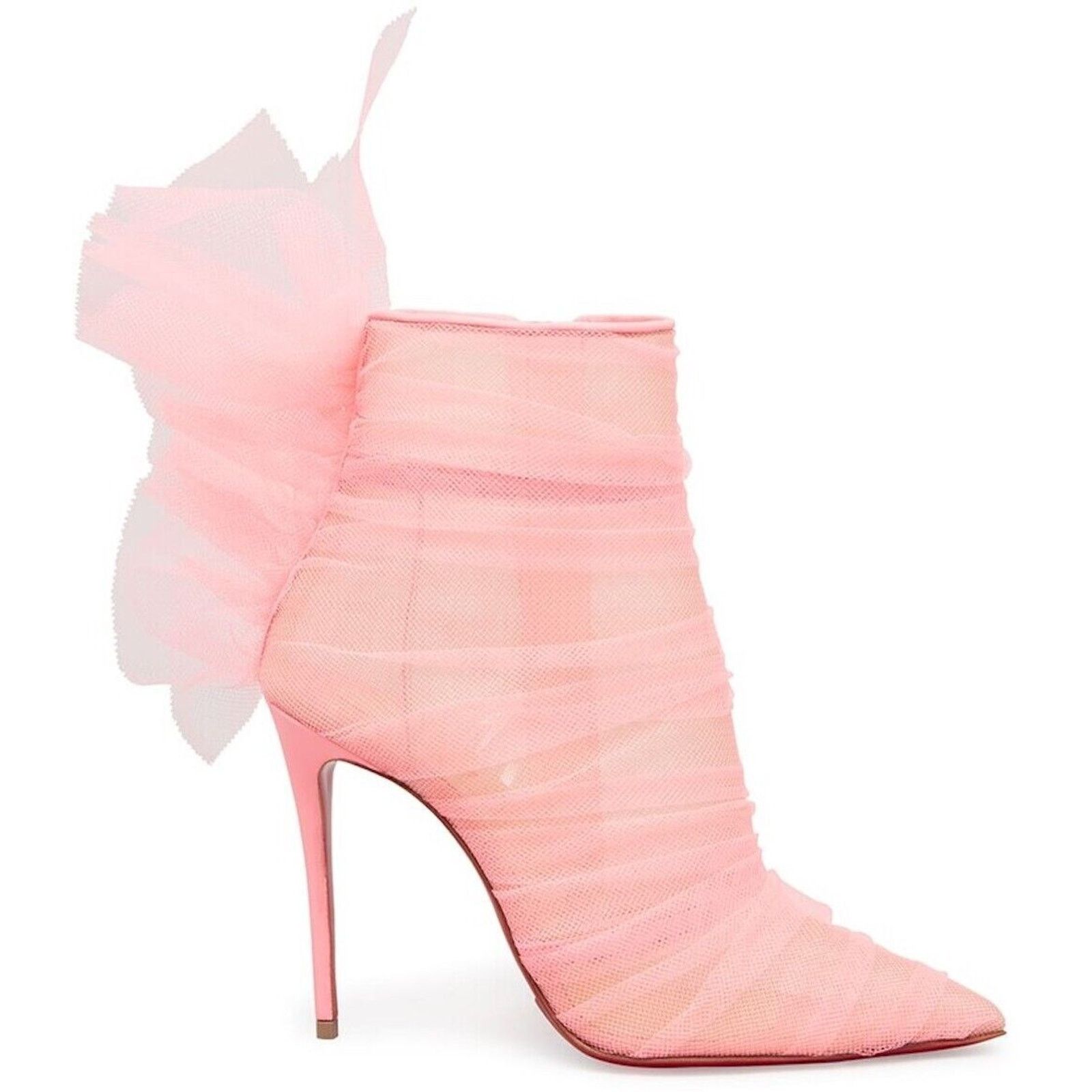 Christian Louboutin Christian Louboutin Libellibooty 100 organza Ankle boots 36 Size US 6 / IT 36 - 1 Thumbnail