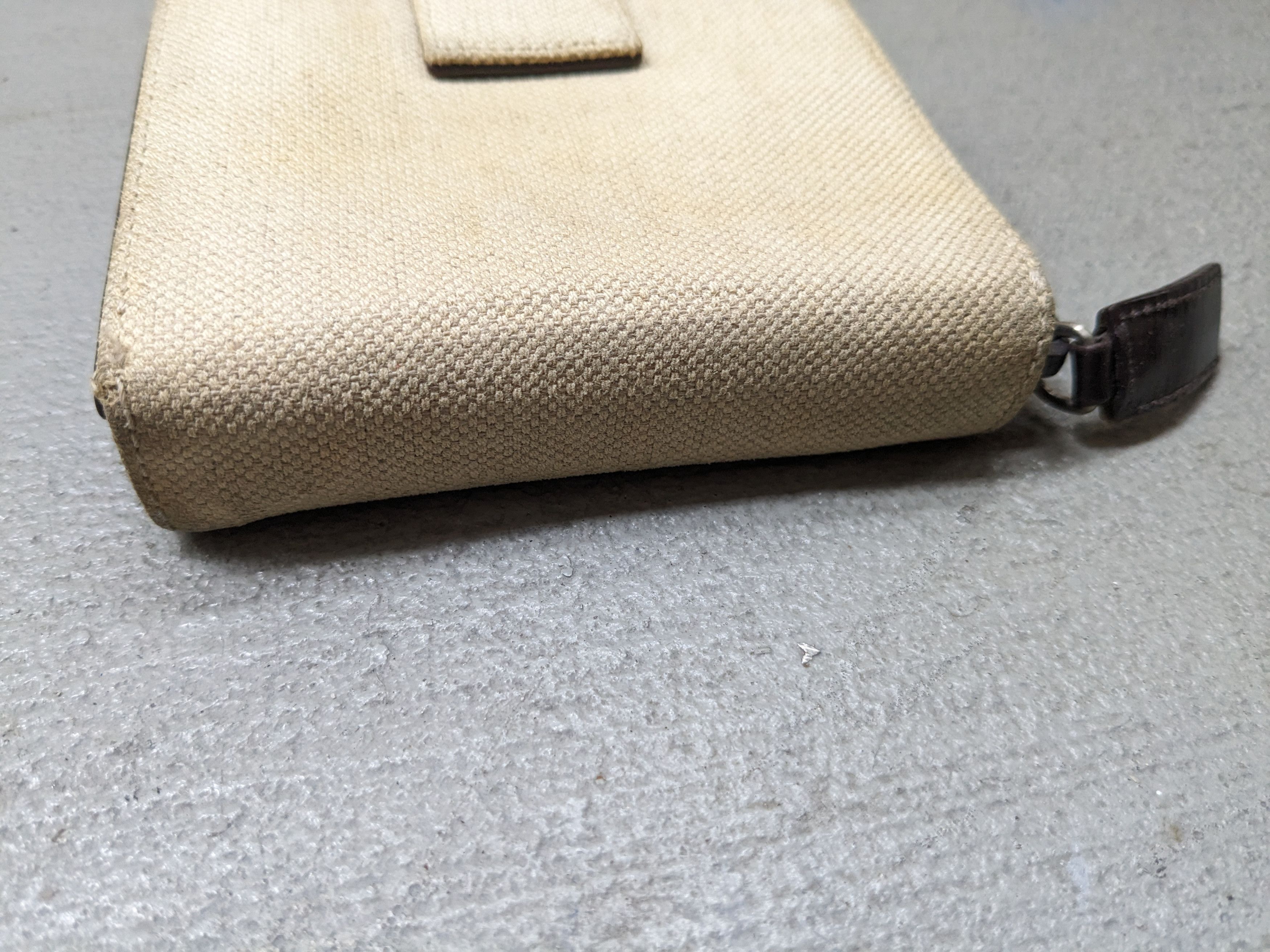 Prada Prada Wallet Hemp Beige Woven Brown Leather Bifold Italy Y2K Size ONE SIZE - 6 Thumbnail