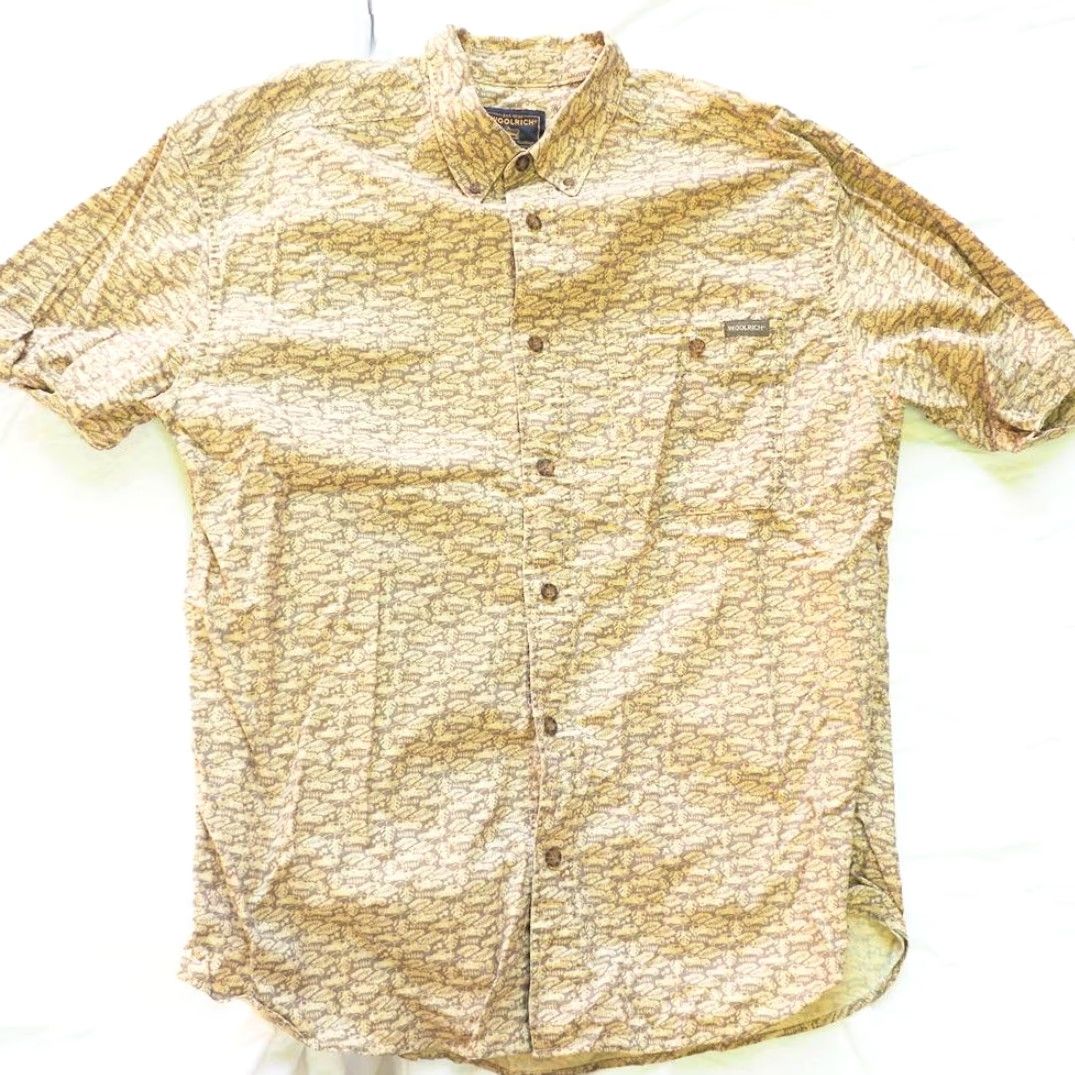 Vintage Woolrich Mens Outdoor Print Short Sleeve Button Up Shirt L Size US L / EU 52-54 / 3 - 2 Thumbnail