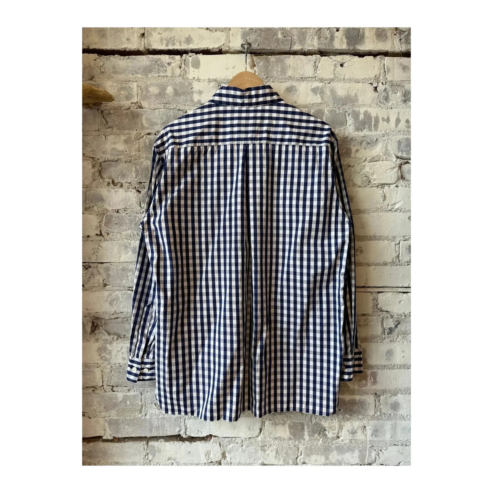 Sage De Cret Gingham Check Regular Collar Shirt (BRAND NEW W/ TAGS) Size US XL / EU 56 / 4 - 4 Thumbnail
