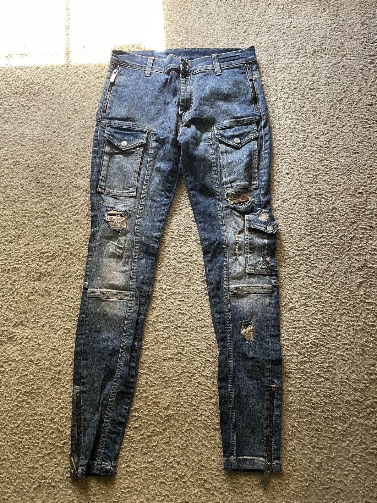 Violent Rose Violent Rose Skinny Biker Jeans Size US 30 / EU 46 - 1 Thumbnail