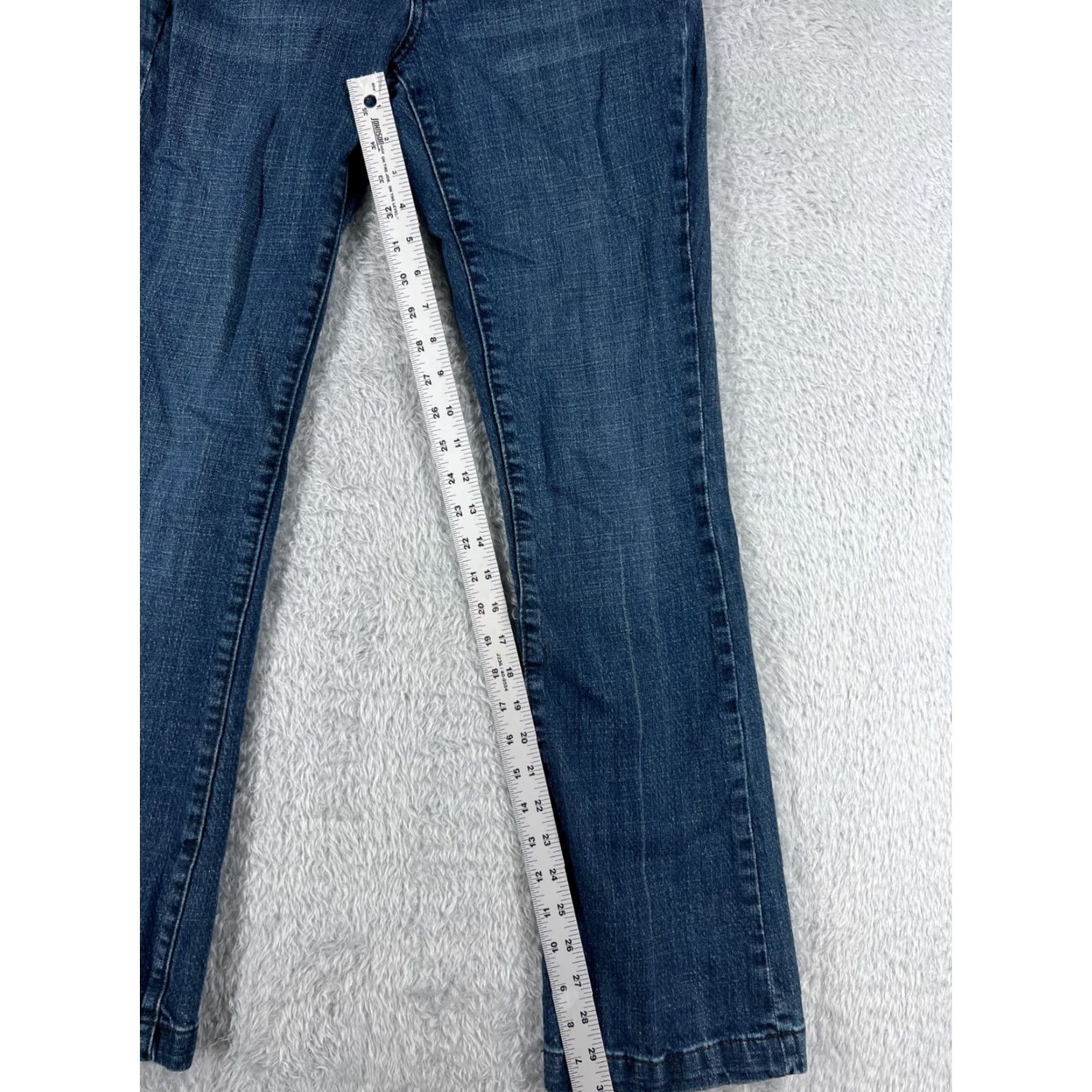 Denime VINTAGE Sussan Jeans 8 Blue Denim Bootcut Skinny Low Rise Cotton 26x30 30 in 5-Pocket Design Embroidered Stretch Regular Womens Size 30" / US 8 / IT 44 - 7 Thumbnail