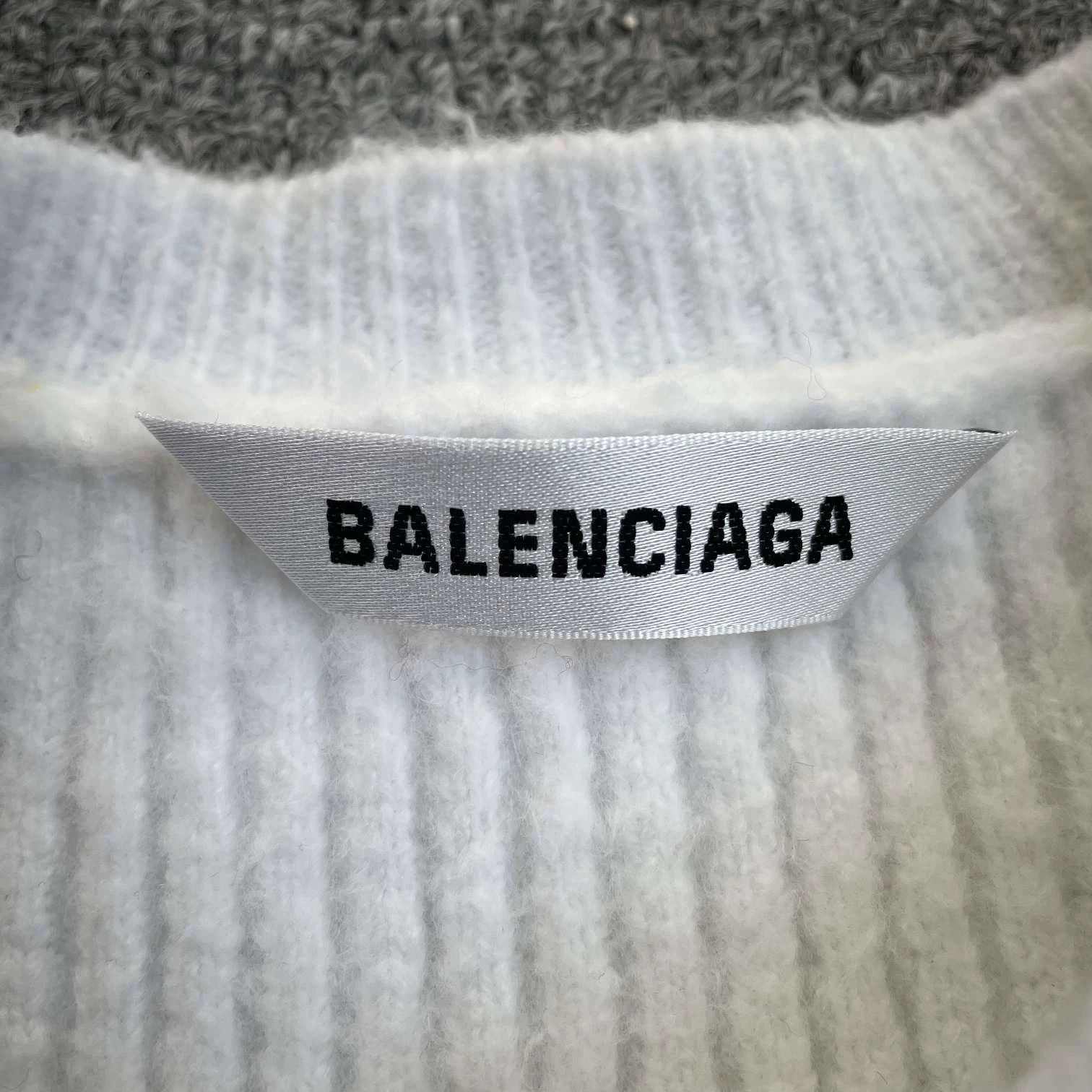 Balenciaga Balenciaga FW22 Logo Print Sweater Women's White XS Size XS / US 0-2 / IT 36-38 - 4 Thumbnail