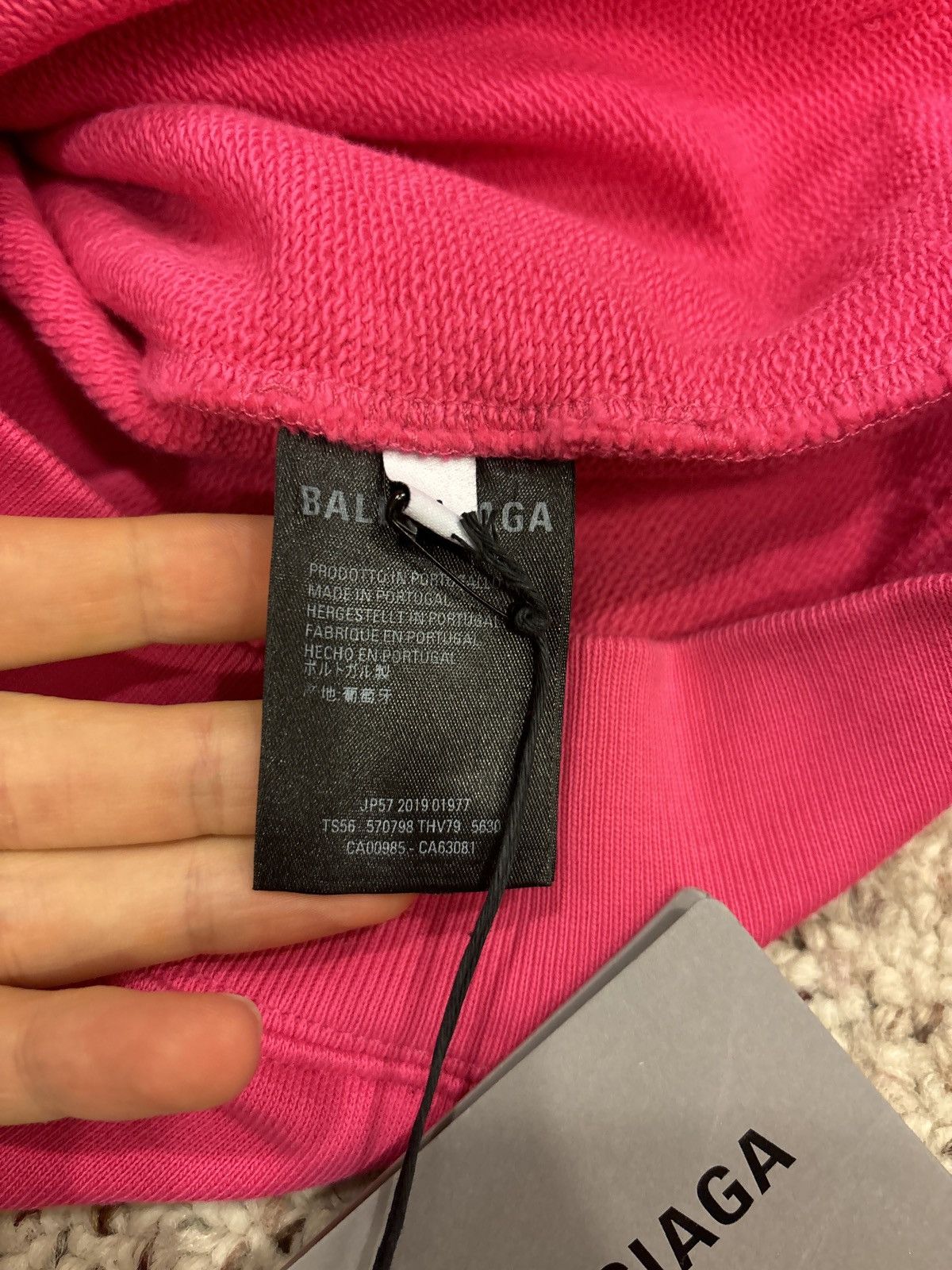 Balenciaga Balenciaga Pink/Black Back Logo Hoodie Size US L / EU 52-54 / 3 - 5 Thumbnail