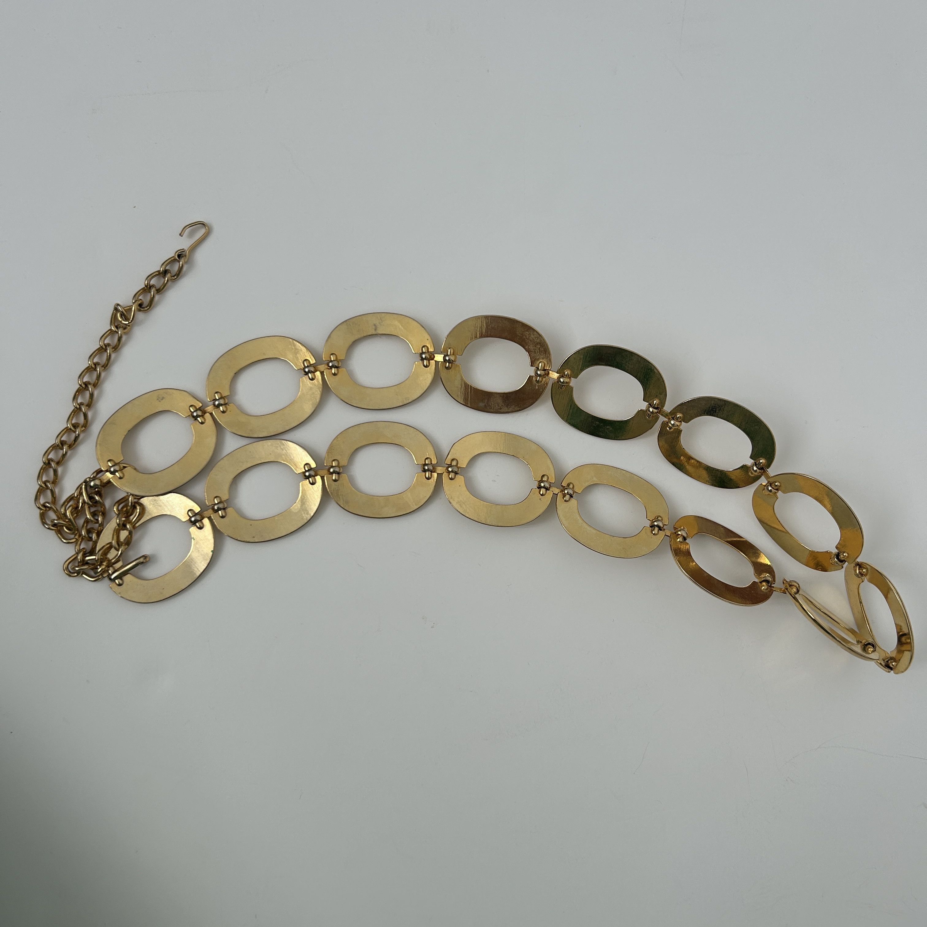 Vintage Vintage 80s Gold Chain Belt, Chunky Oval Link Size ONE SIZE - 9 Thumbnail