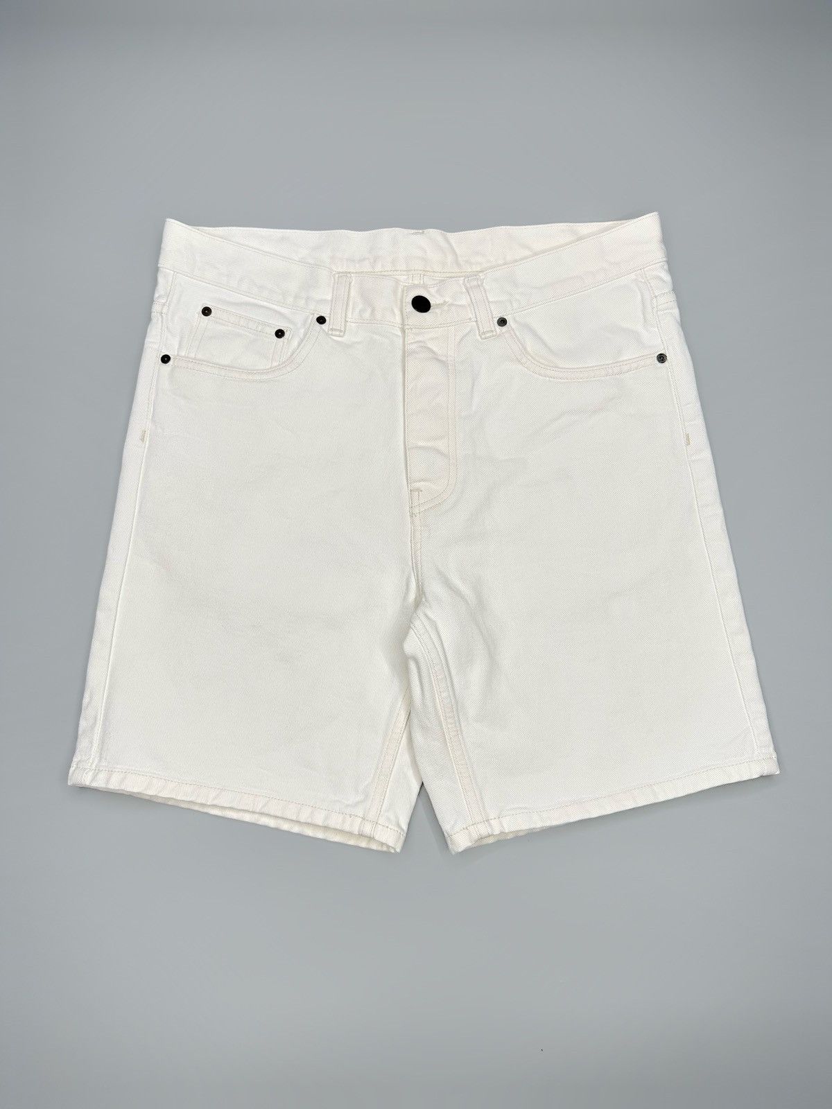 Carhartt Wip Vintage Y2k Carhartt Wip White Jeans Shorts Size US 31 - 4 Thumbnail