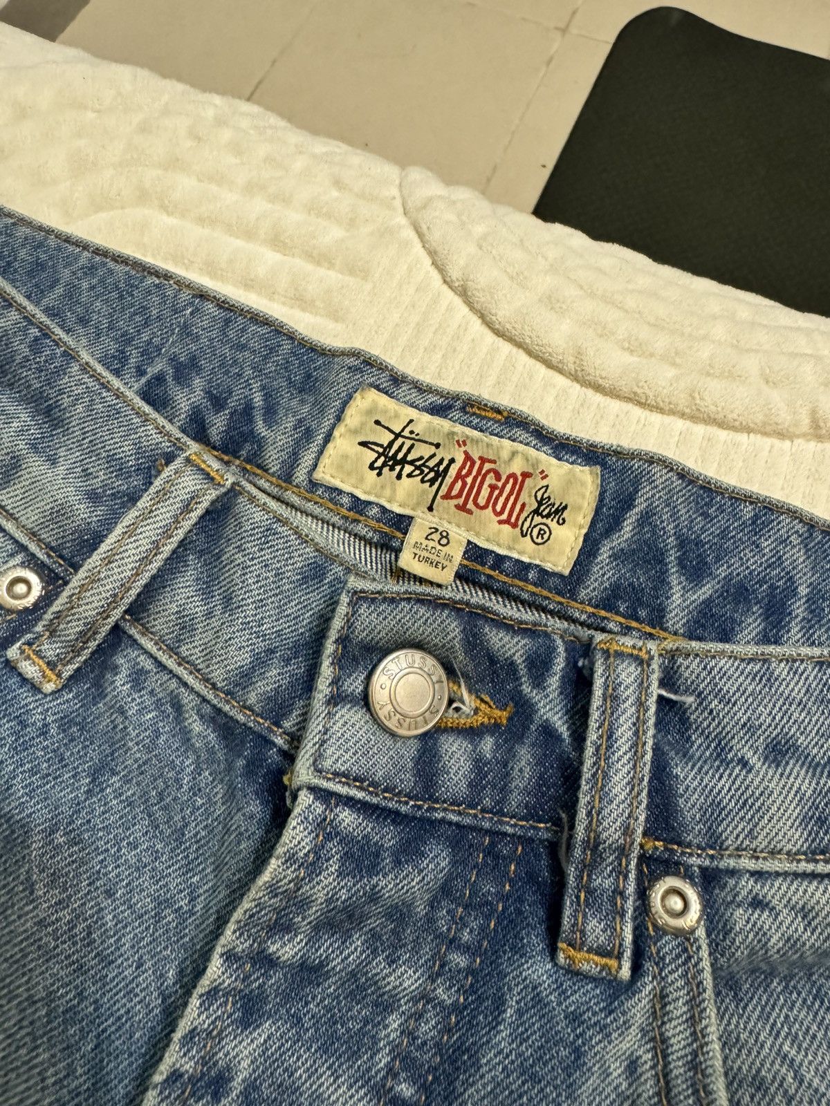 Stussy Stussy Big ‘Ol Shorts - Mid Wash Size US 28 / EU 44 - 3 Thumbnail