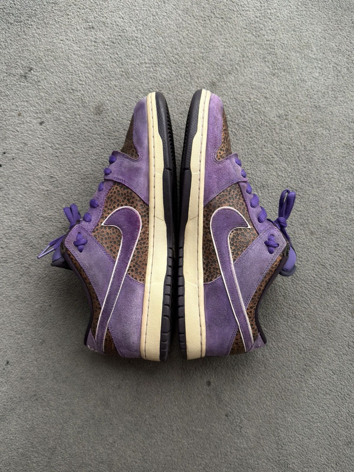 Nike SB Nike SB Dunk Low Purple Safari Vintage Release 2010 Size US 11 / EU 44 - 2 Thumbnail