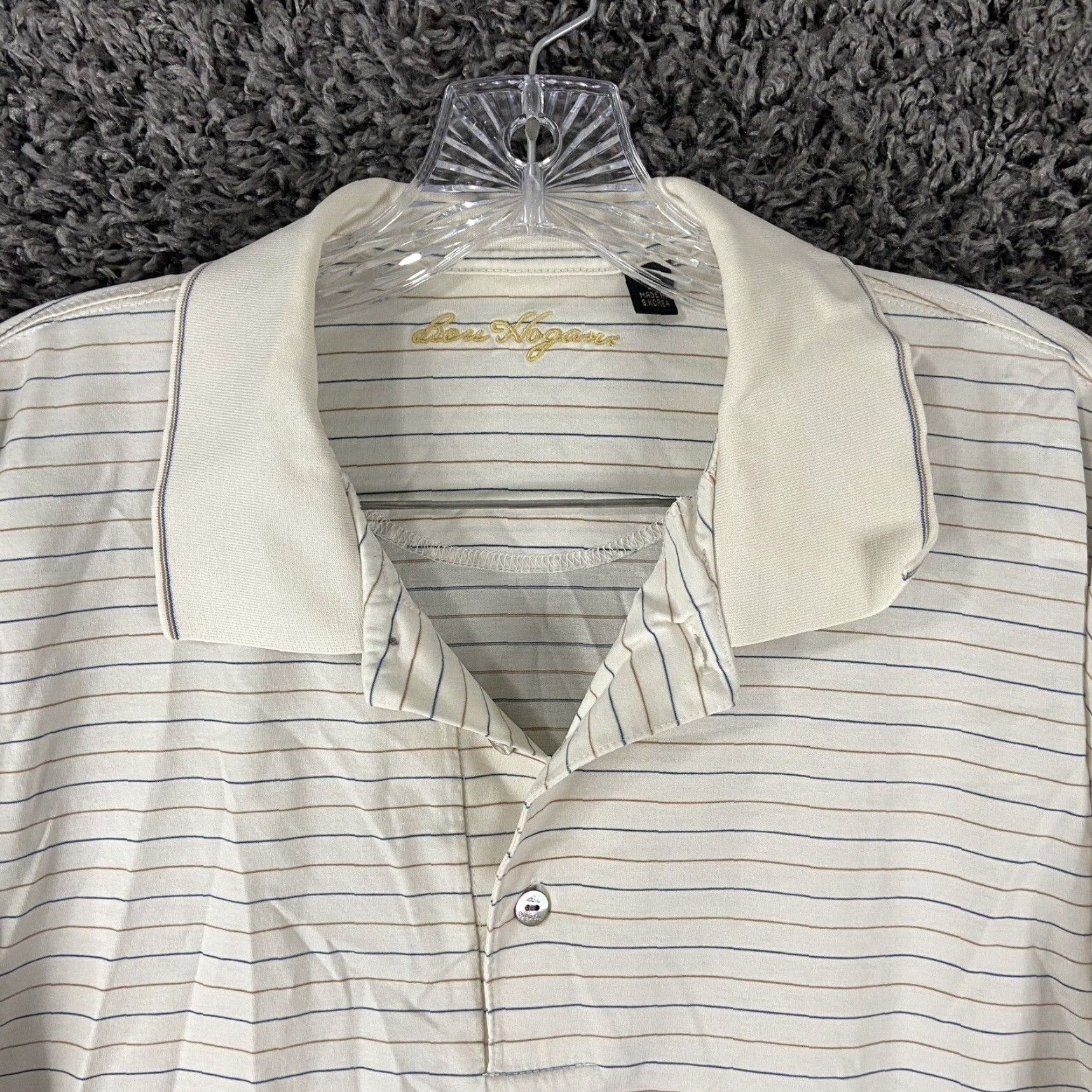 Hogan Ben Hogan Polo Shirt Men L Multicolor Striped Mens Size US L / EU 52-54 / 3 - 6 Thumbnail