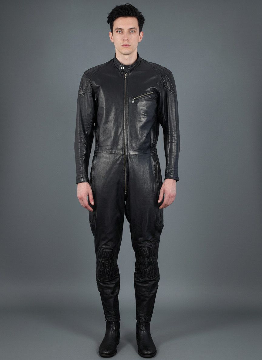 Japanese Brand Rare vintage leather motorcycle overalls suit 80s 90s Size US M / EU 48-50 / 2 - 2 Thumbnail